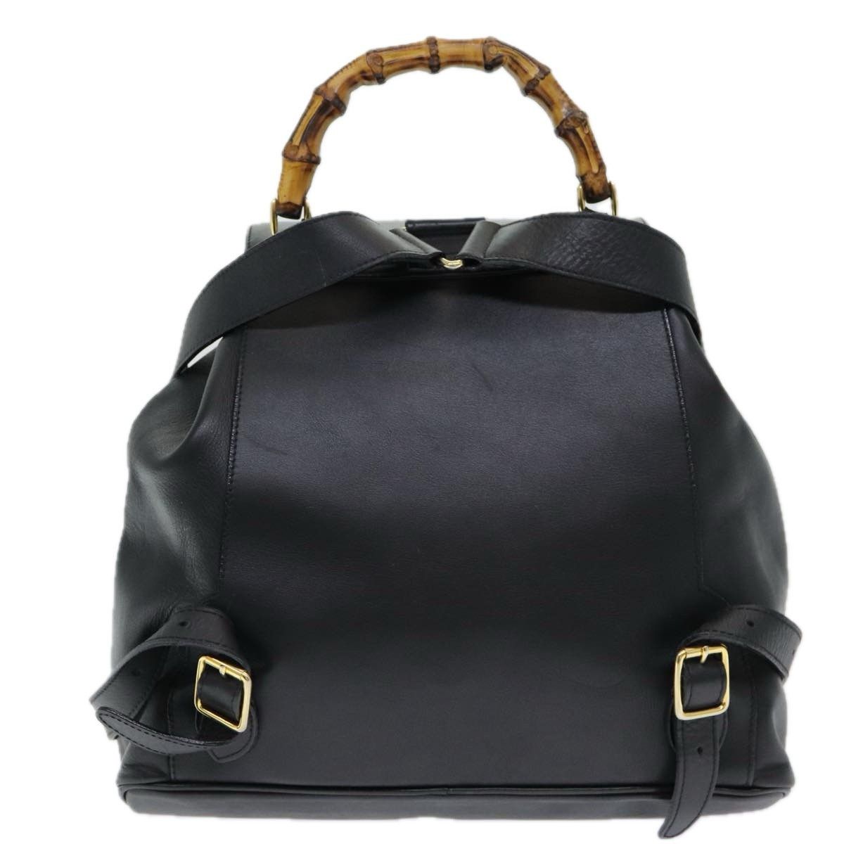 Gucci Gucci Vintage Bamboo Backpack Leather Size ONE SIZE - 2 Thumbnail