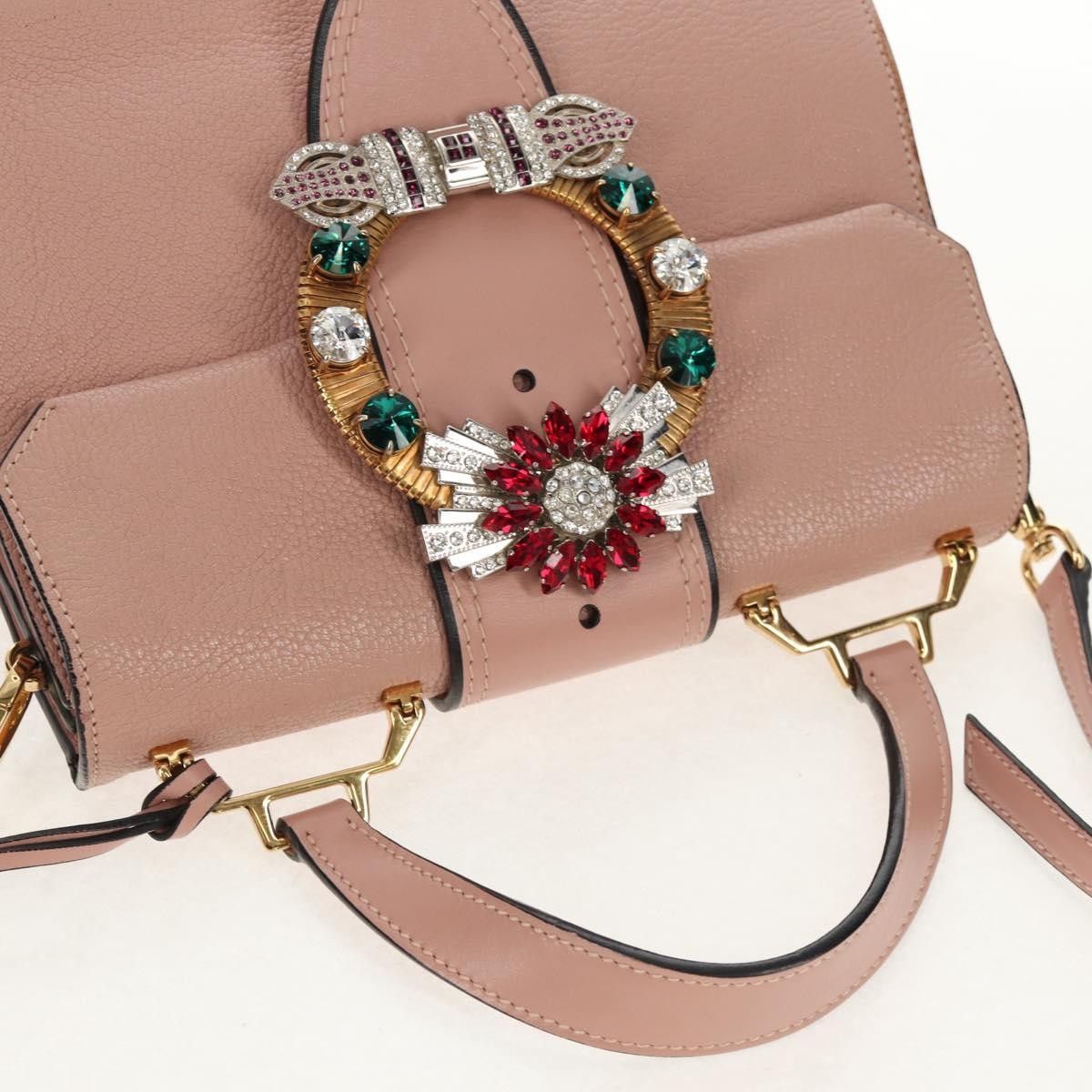 Miu Miu Miu Miu Madras Crystal Buckle Leather Size ONE SIZE - 21 Thumbnail