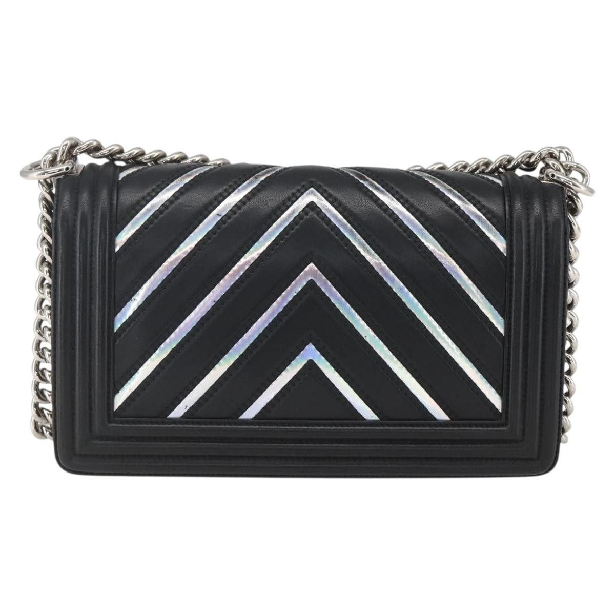 Chanel Chanel Boy Flap Chevron Lambskin with Holographic PVC Size ONE SIZE - 2 Thumbnail