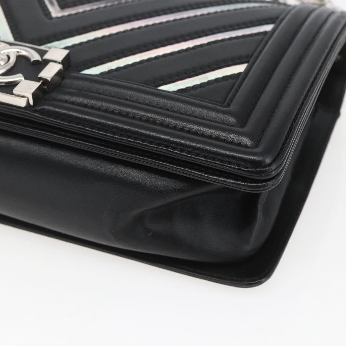 Chanel Chanel Boy Flap Chevron Lambskin with Holographic PVC Size ONE SIZE - 9 Thumbnail