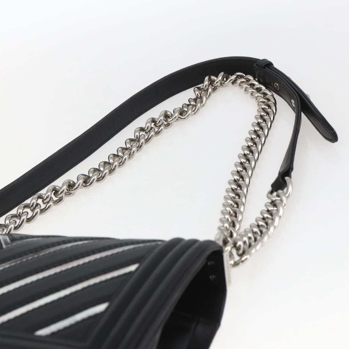 Chanel Chanel Boy Flap Chevron Lambskin with Holographic PVC Size ONE SIZE - 16 Thumbnail