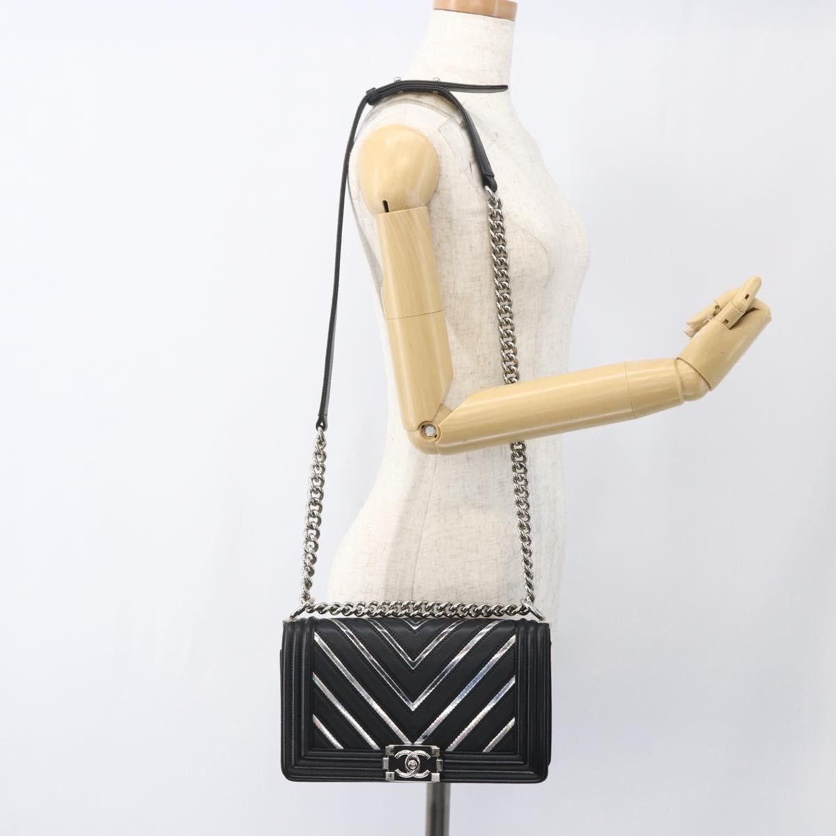 Chanel Chanel Boy Flap Chevron Lambskin with Holographic PVC Size ONE SIZE - 13 Thumbnail