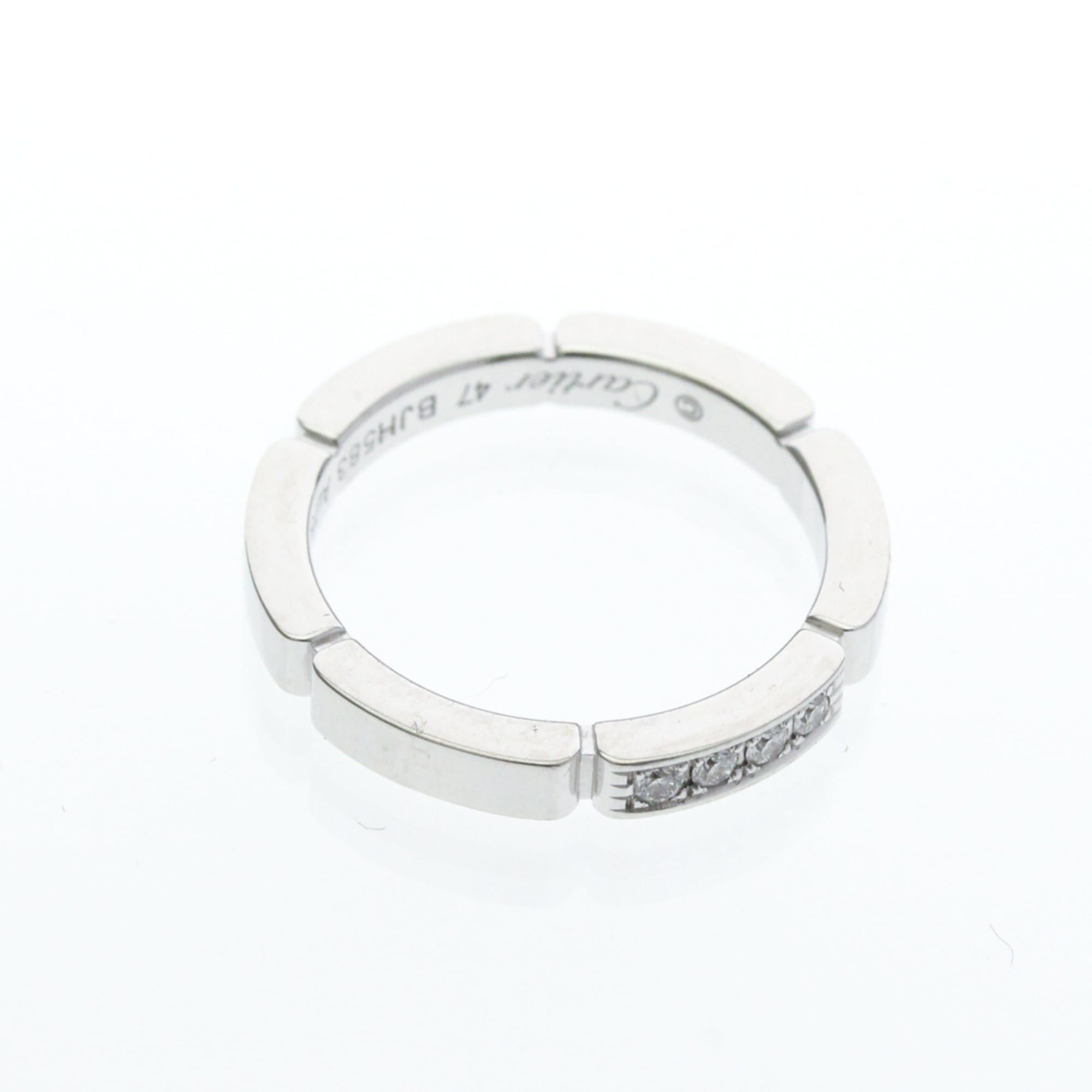 Cartier Cartier Maillon Panthere Band 18K White Gold with 4 Diamonds Size ONE SIZE - 9 Thumbnail