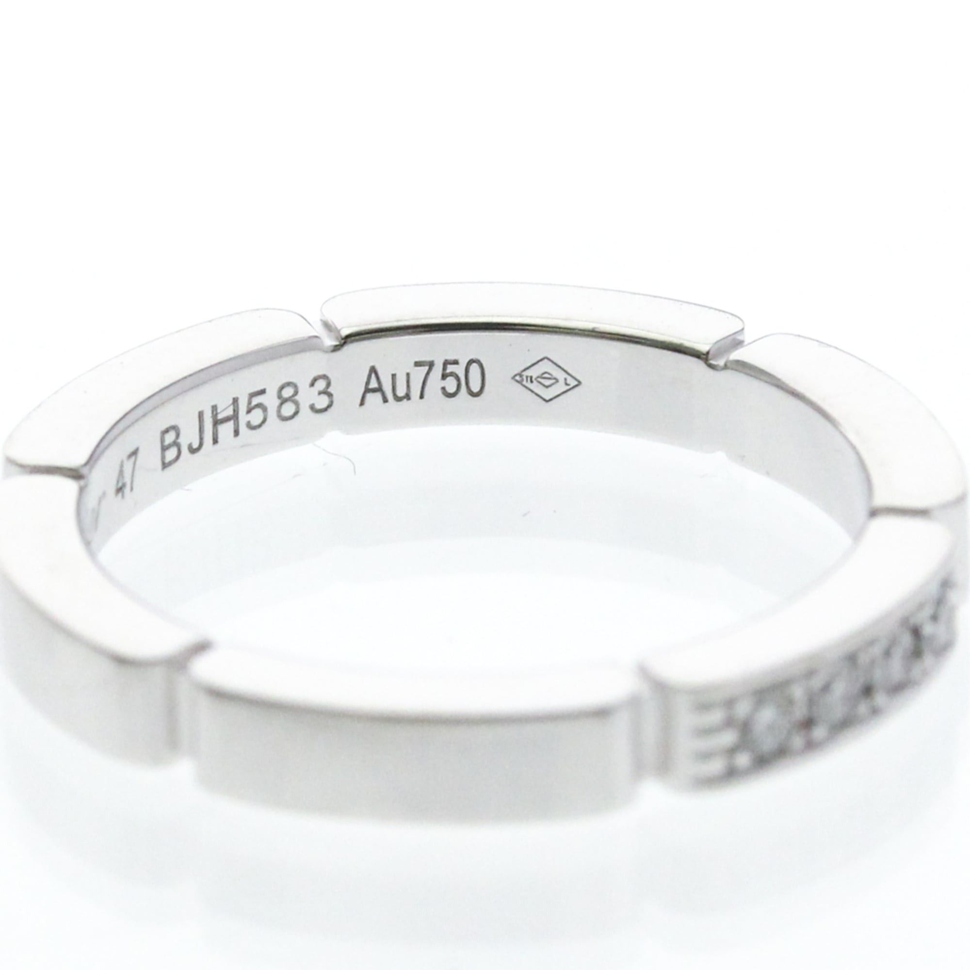 Cartier Cartier Maillon Panthere Band 18K White Gold with 4 Diamonds Size ONE SIZE - 8 Thumbnail