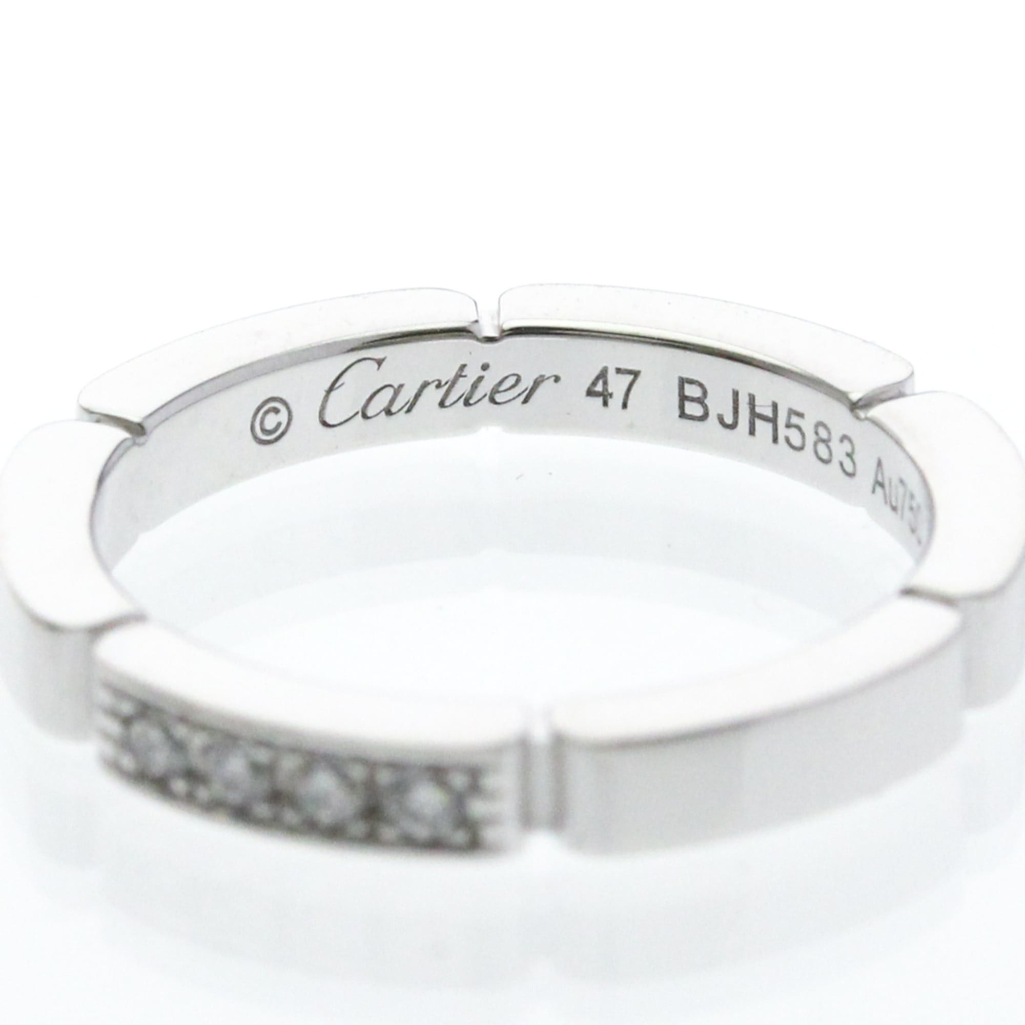 Cartier Cartier Maillon Panthere Band 18K White Gold with 4 Diamonds Size ONE SIZE - 7 Thumbnail