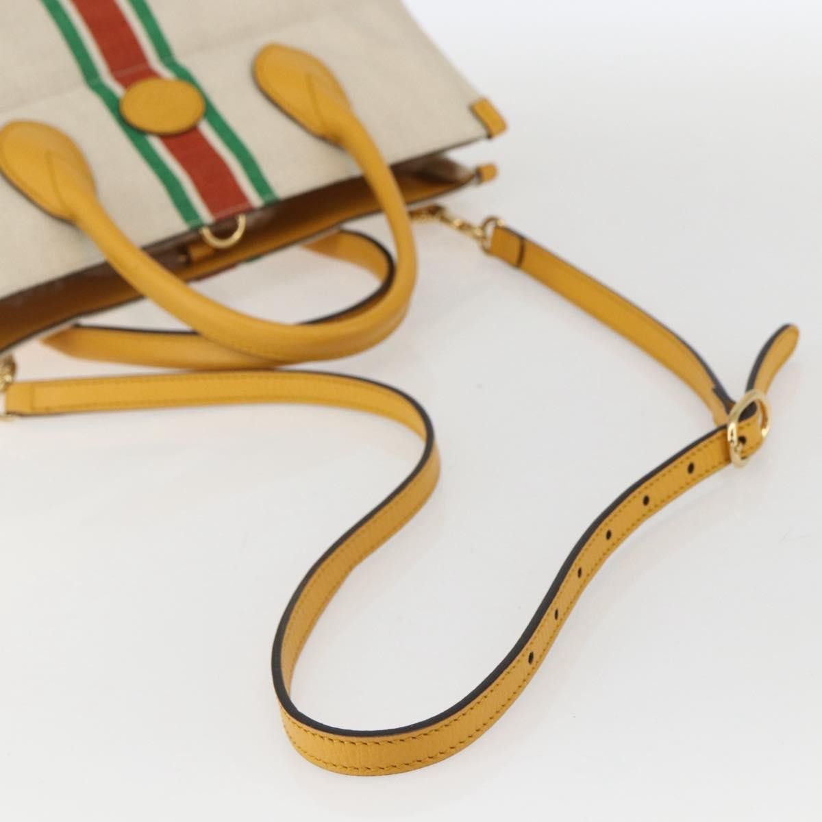 Gucci Gucci Foldable Web Tote Canvas with Leather Size ONE SIZE - 13 Thumbnail