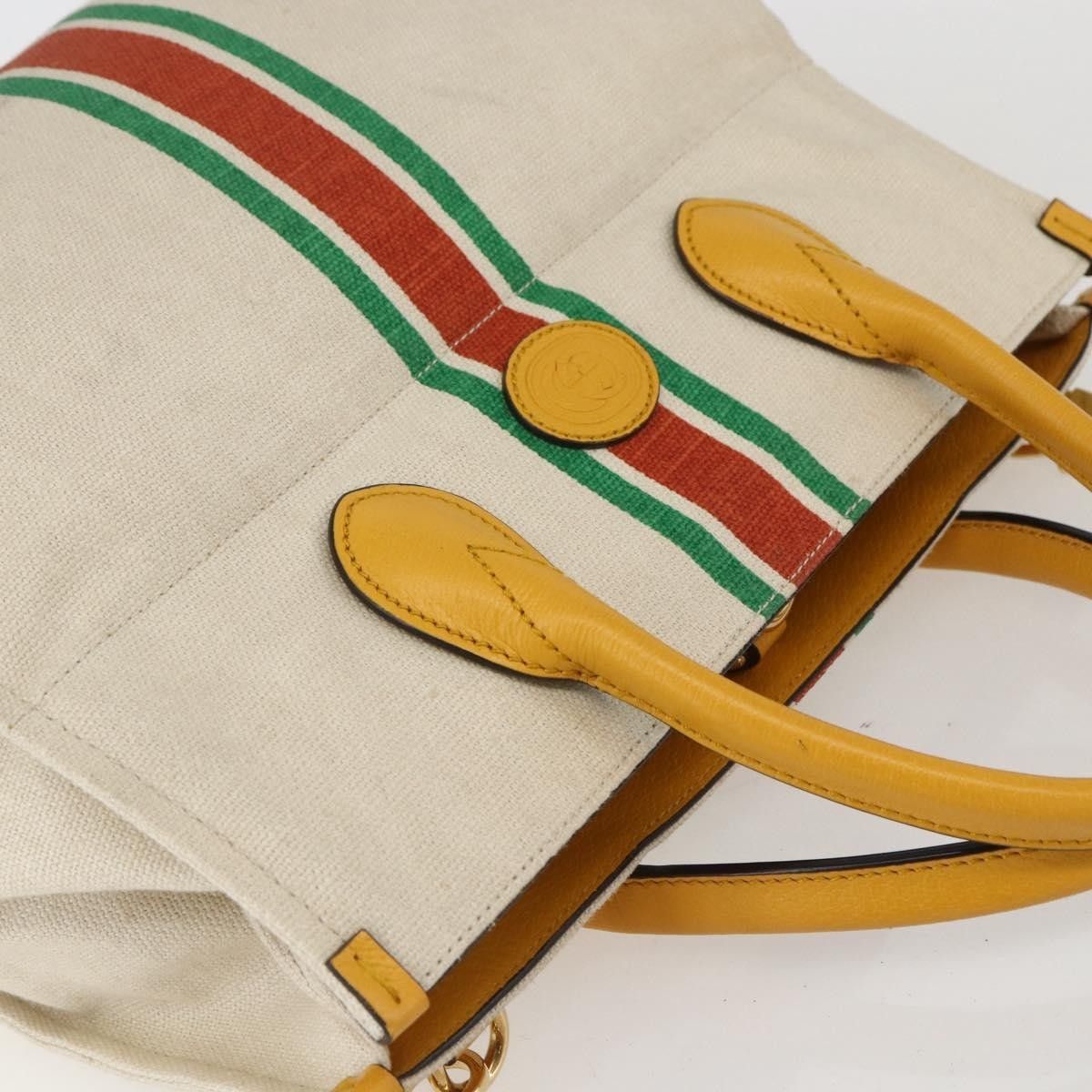 Gucci Gucci Foldable Web Tote Canvas with Leather Size ONE SIZE - 19 Thumbnail