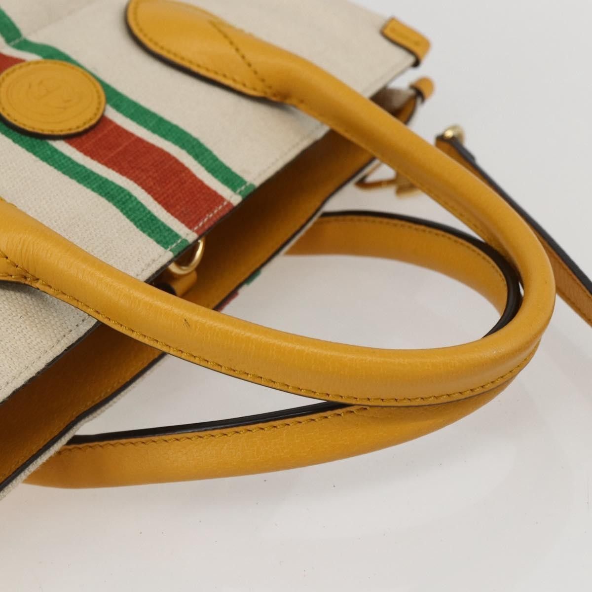 Gucci Gucci Foldable Web Tote Canvas with Leather Size ONE SIZE - 8 Thumbnail
