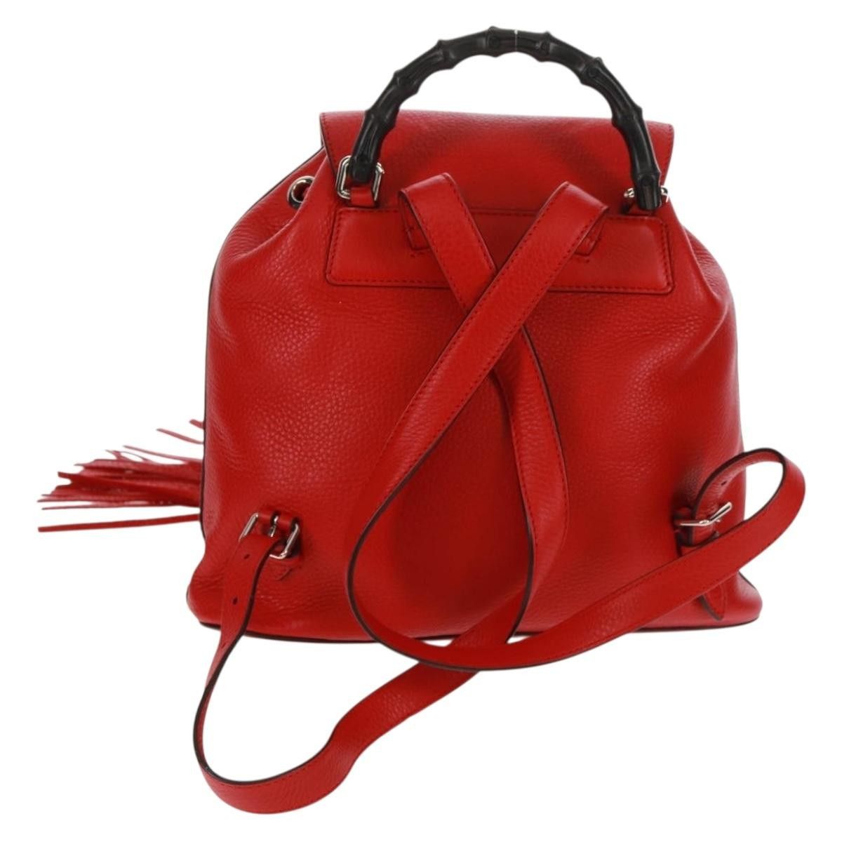 Gucci Gucci Bamboo Tassel Backpack Leather Size ONE SIZE - 2 Thumbnail