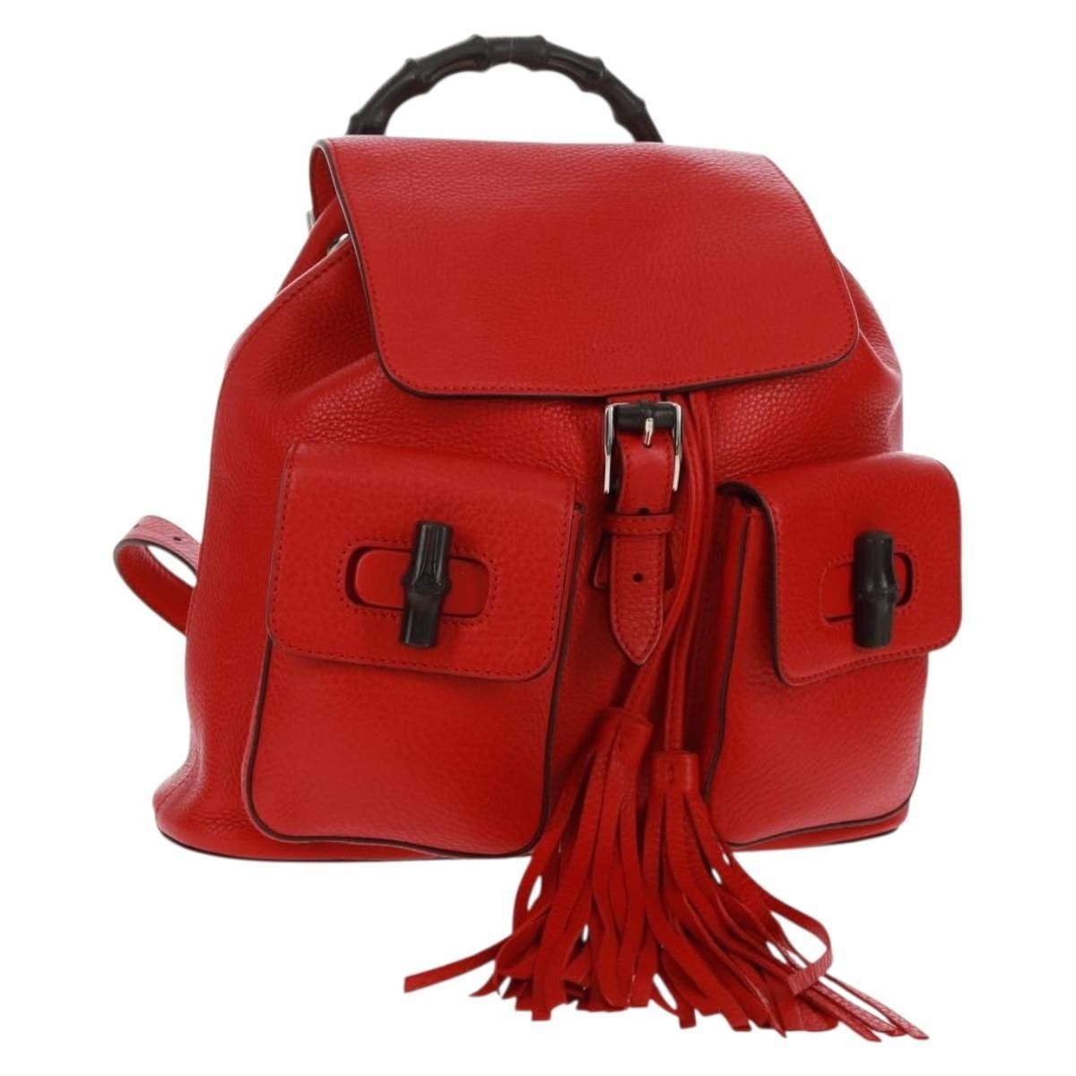 Gucci Gucci Bamboo Tassel Backpack Leather Size ONE SIZE - 24 Thumbnail