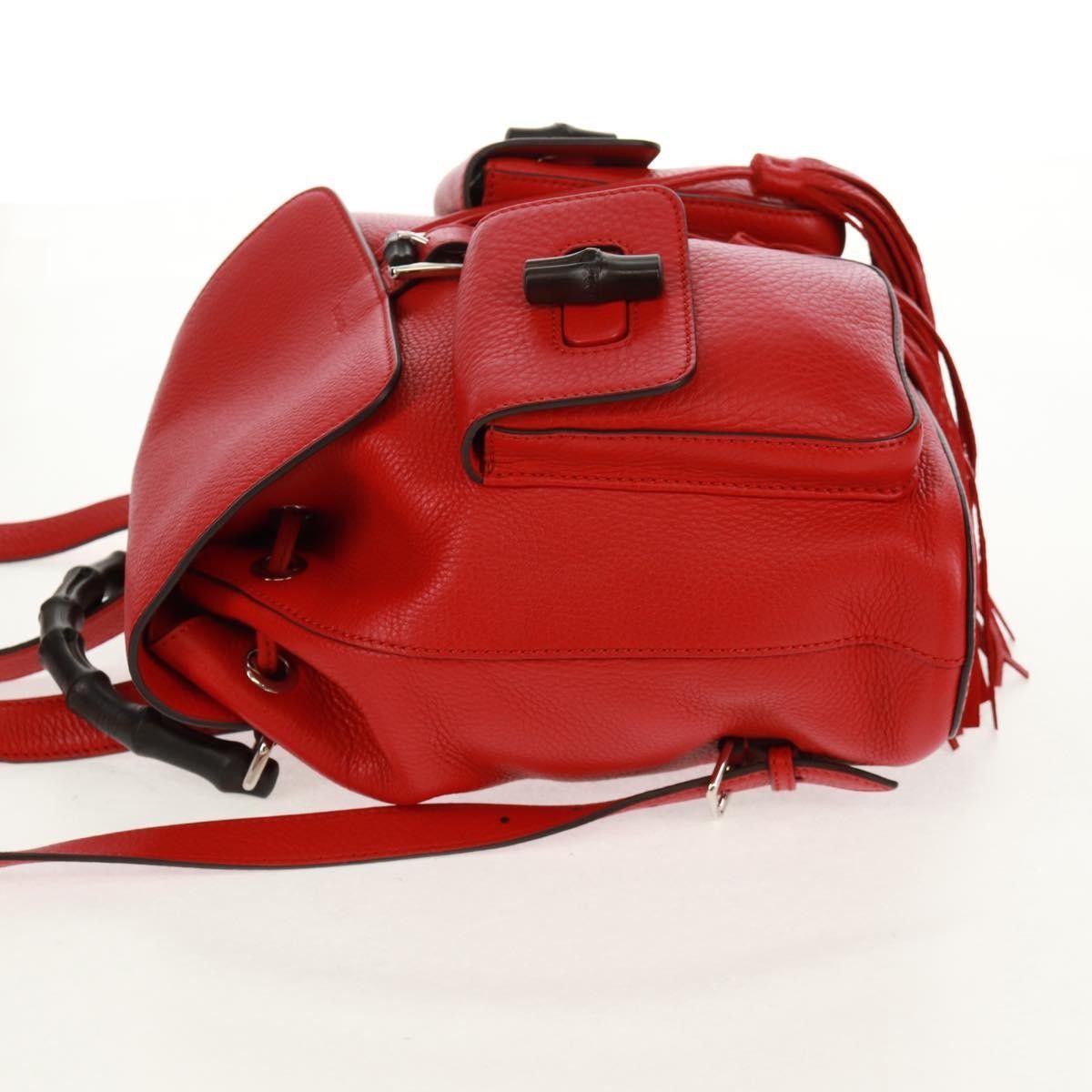 Gucci Gucci Bamboo Tassel Backpack Leather Size ONE SIZE - 4 Thumbnail