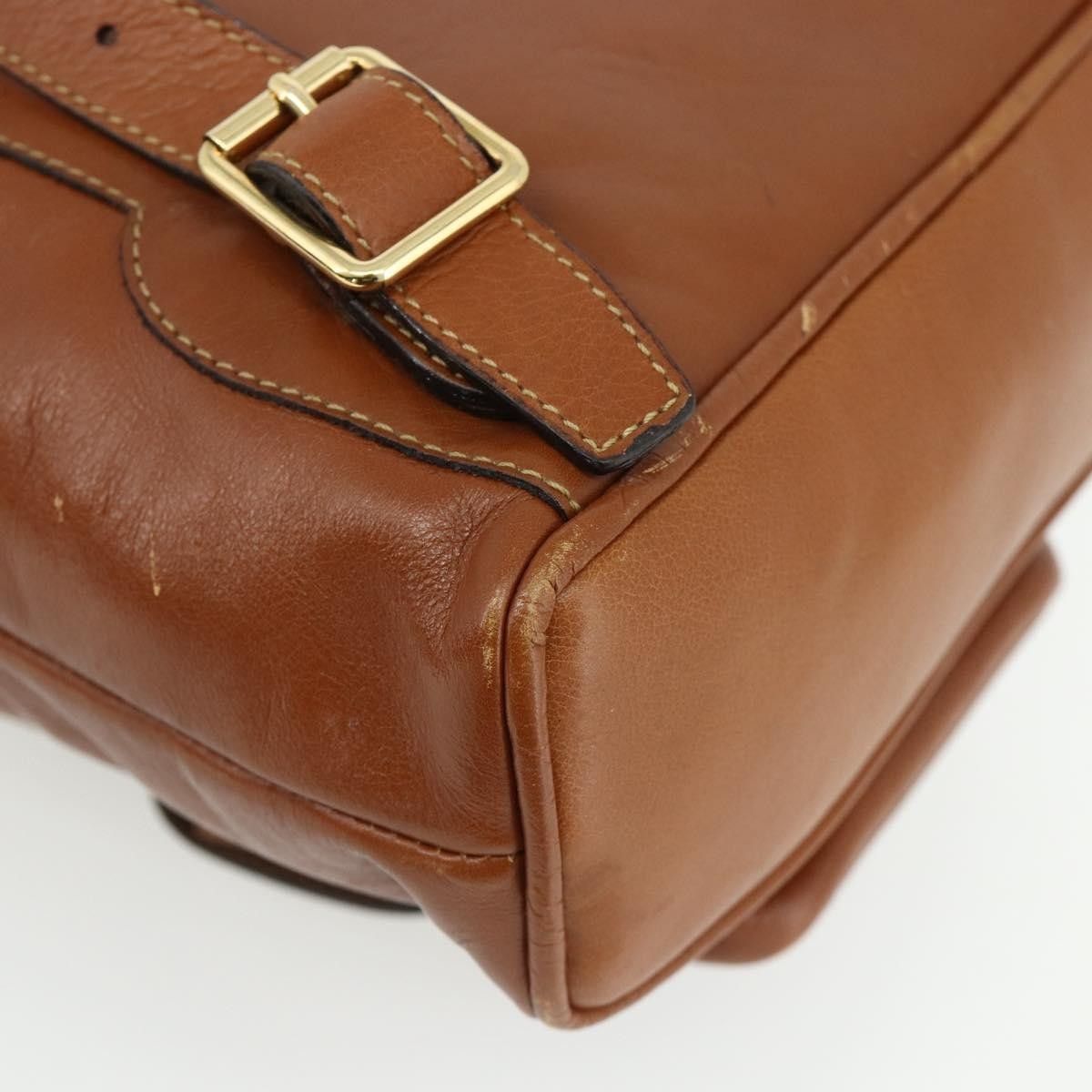 Gucci Gucci Vintage Bamboo Backpack Leather Size ONE SIZE - 11 Thumbnail