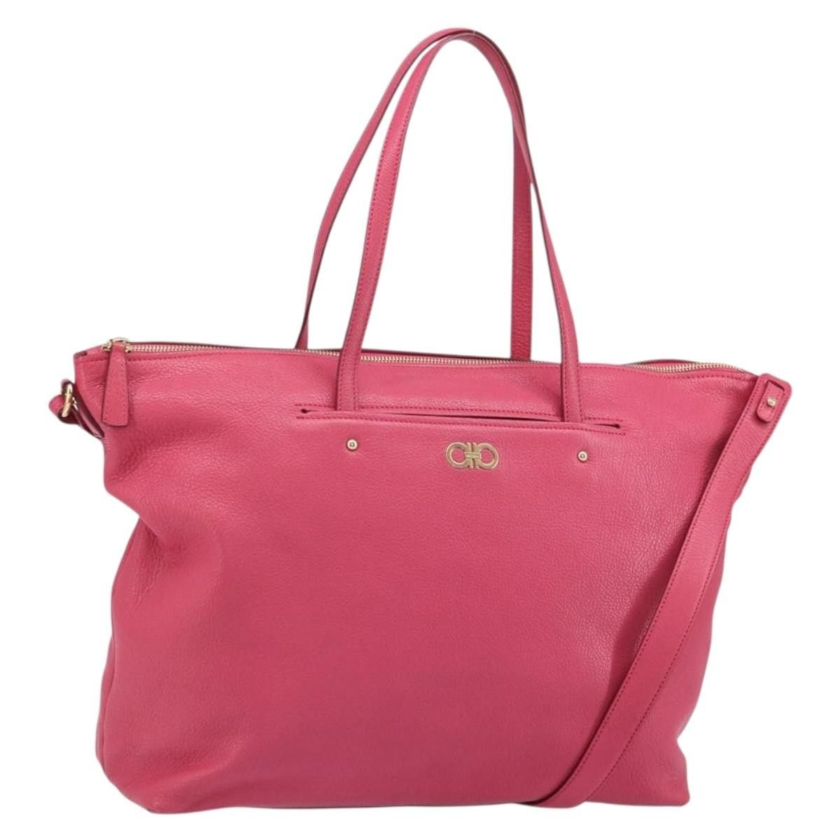 Salvatore Ferragamo Salvatore Ferragamo Gancini Tote Leather Size ONE SIZE - 15 Thumbnail