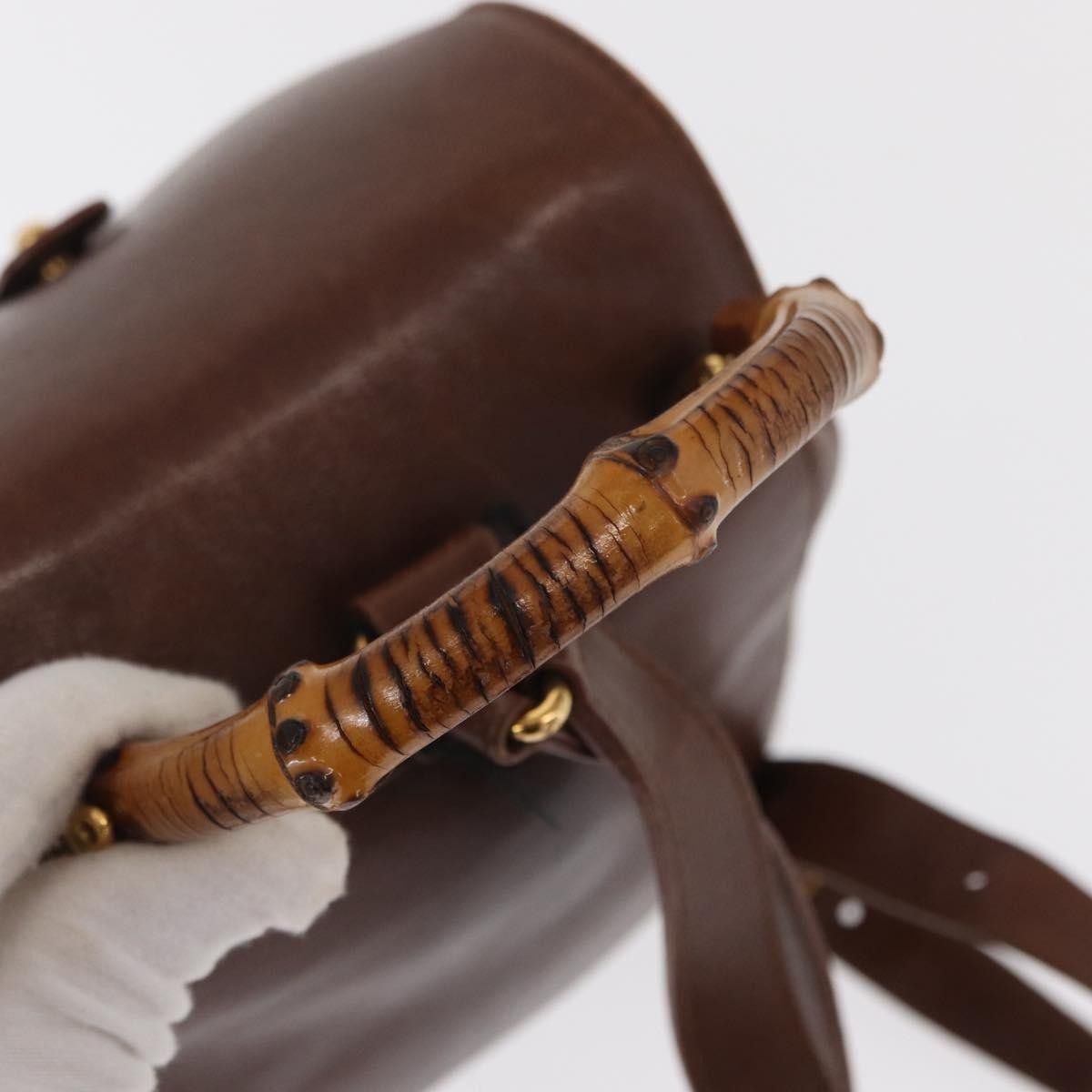 Gucci Gucci Vintage Bamboo Backpack Leather Size ONE SIZE - 7 Thumbnail
