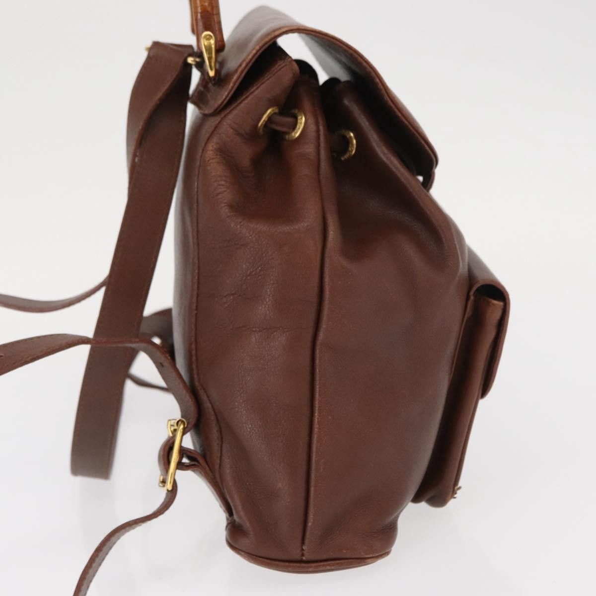 Gucci Gucci Vintage Bamboo Backpack Leather Size ONE SIZE - 4 Thumbnail