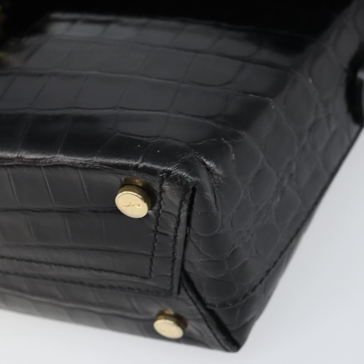 Salvatore Ferragamo Salvatore Ferragamo Vala Embossed Leather Size ONE SIZE - 8 Thumbnail