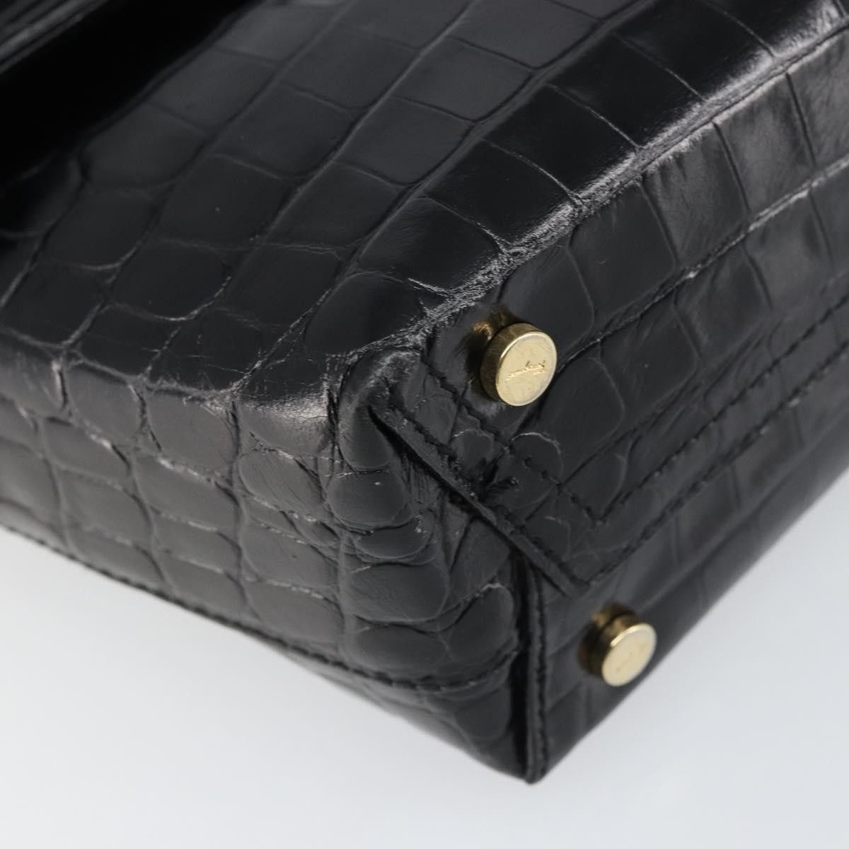 Salvatore Ferragamo Salvatore Ferragamo Vala Embossed Leather Size ONE SIZE - 9 Thumbnail