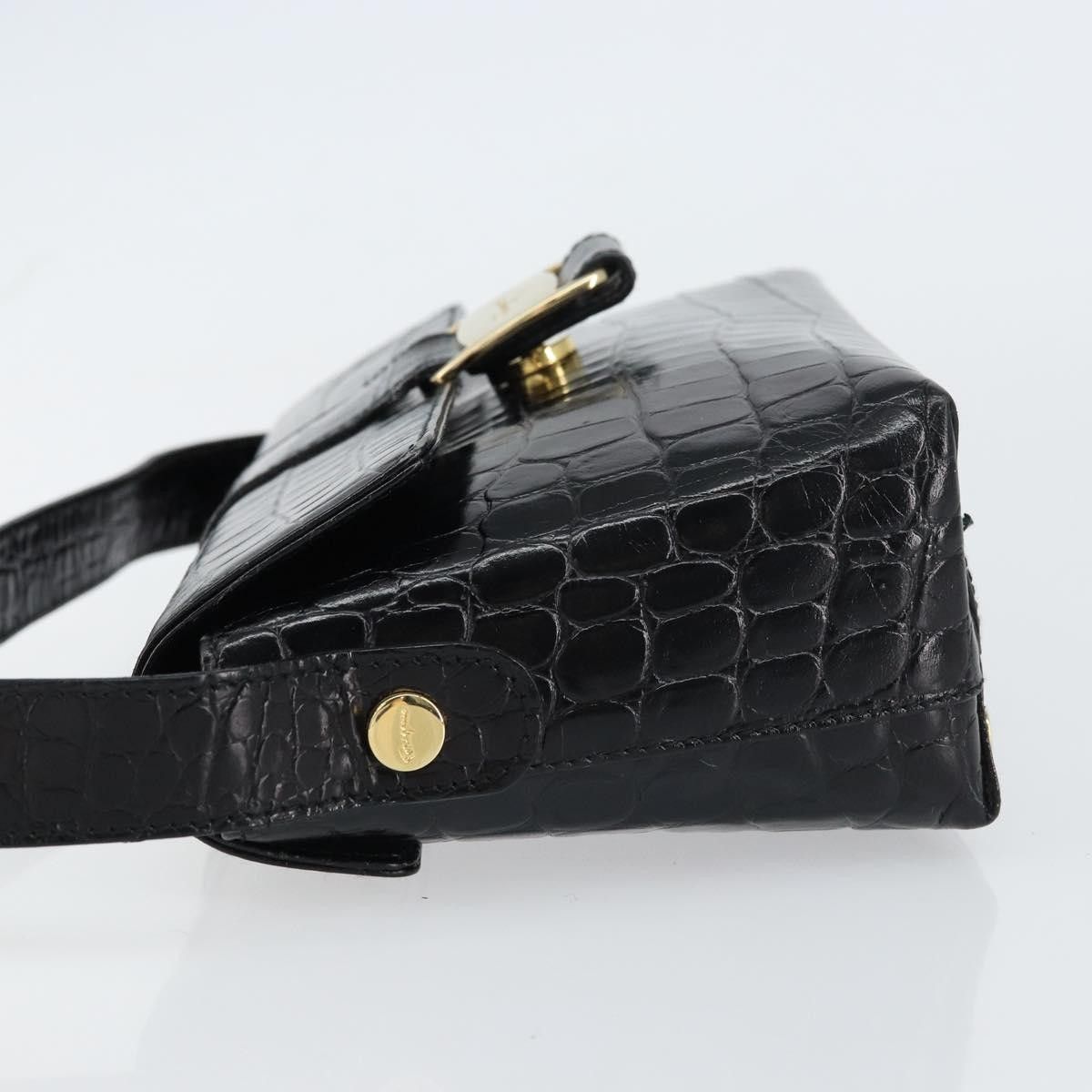 Salvatore Ferragamo Salvatore Ferragamo Vala Embossed Leather Size ONE SIZE - 4 Thumbnail