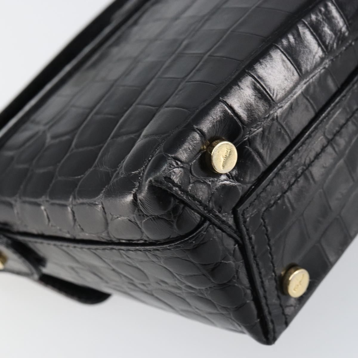 Salvatore Ferragamo Salvatore Ferragamo Vala Embossed Leather Size ONE SIZE - 11 Thumbnail