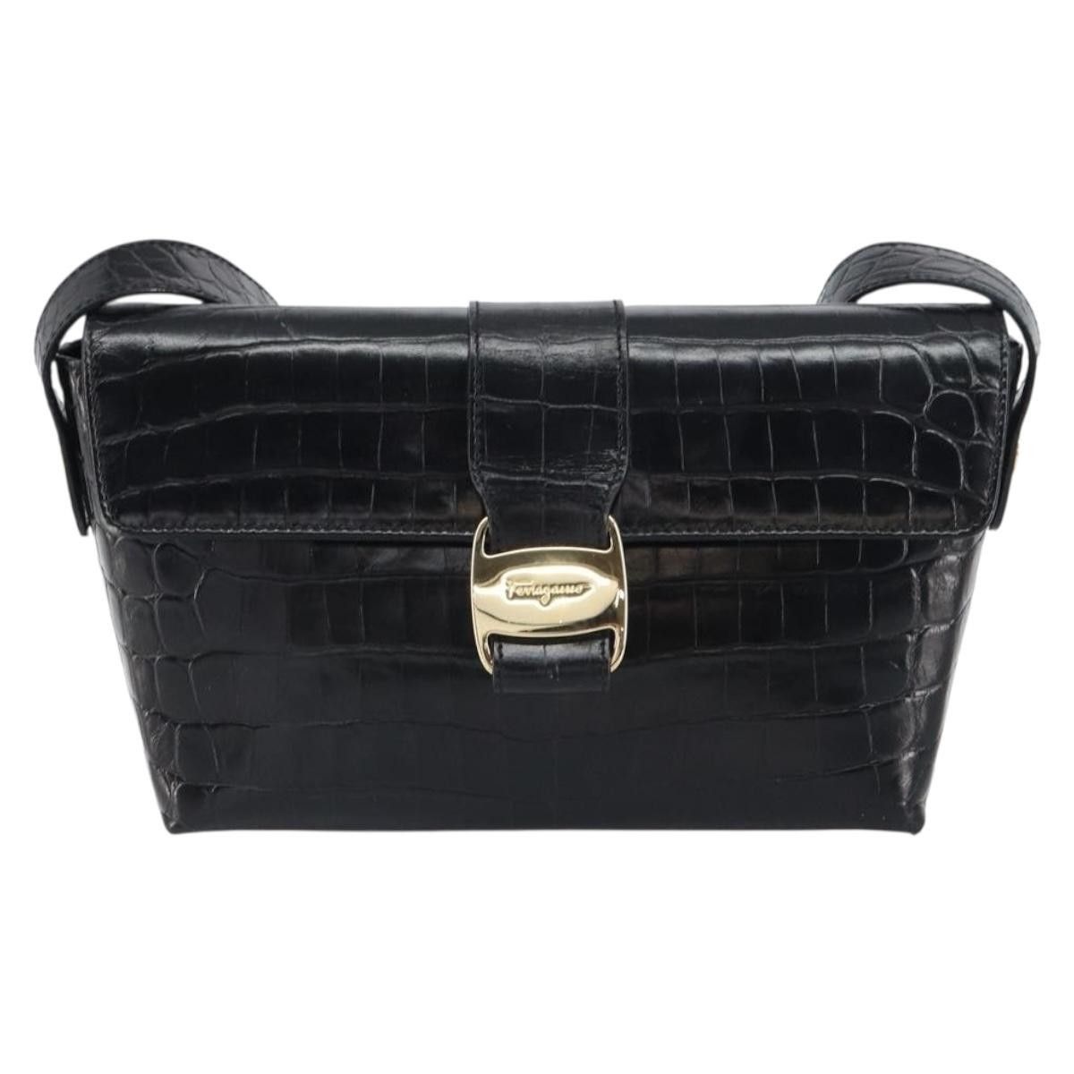 Salvatore Ferragamo Salvatore Ferragamo Vala Embossed Leather Size ONE SIZE - 18 Thumbnail