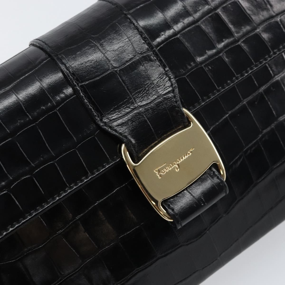 Salvatore Ferragamo Salvatore Ferragamo Vala Embossed Leather Size ONE SIZE - 12 Thumbnail