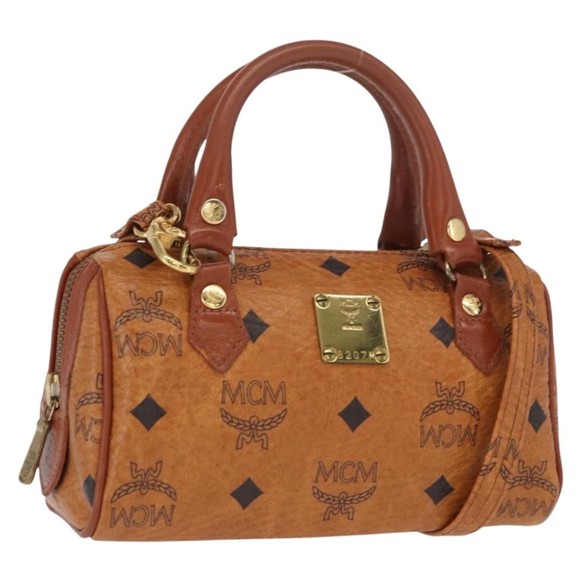 MCM MCM Visetos Handbag Canvas and Leather Size ONE SIZE - 18 Thumbnail