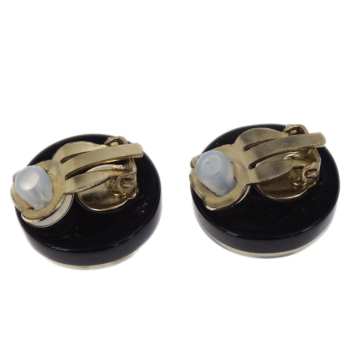 Chanel Chanel Vintage CC Round Button Clip-On Earrings Metal Size ONE SIZE - 2 Thumbnail