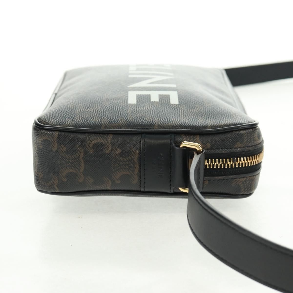 Celine Celine Logo Messenger Bag Triomphe Coated Canvas Size ONE SIZE - 3 Thumbnail