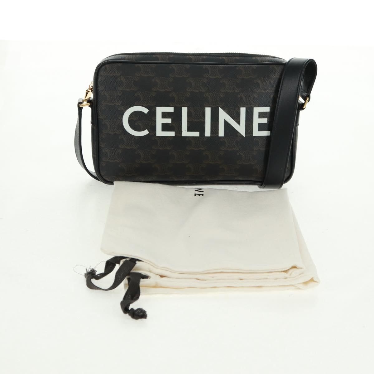 Celine Celine Logo Messenger Bag Triomphe Coated Canvas Size ONE SIZE - 14 Thumbnail
