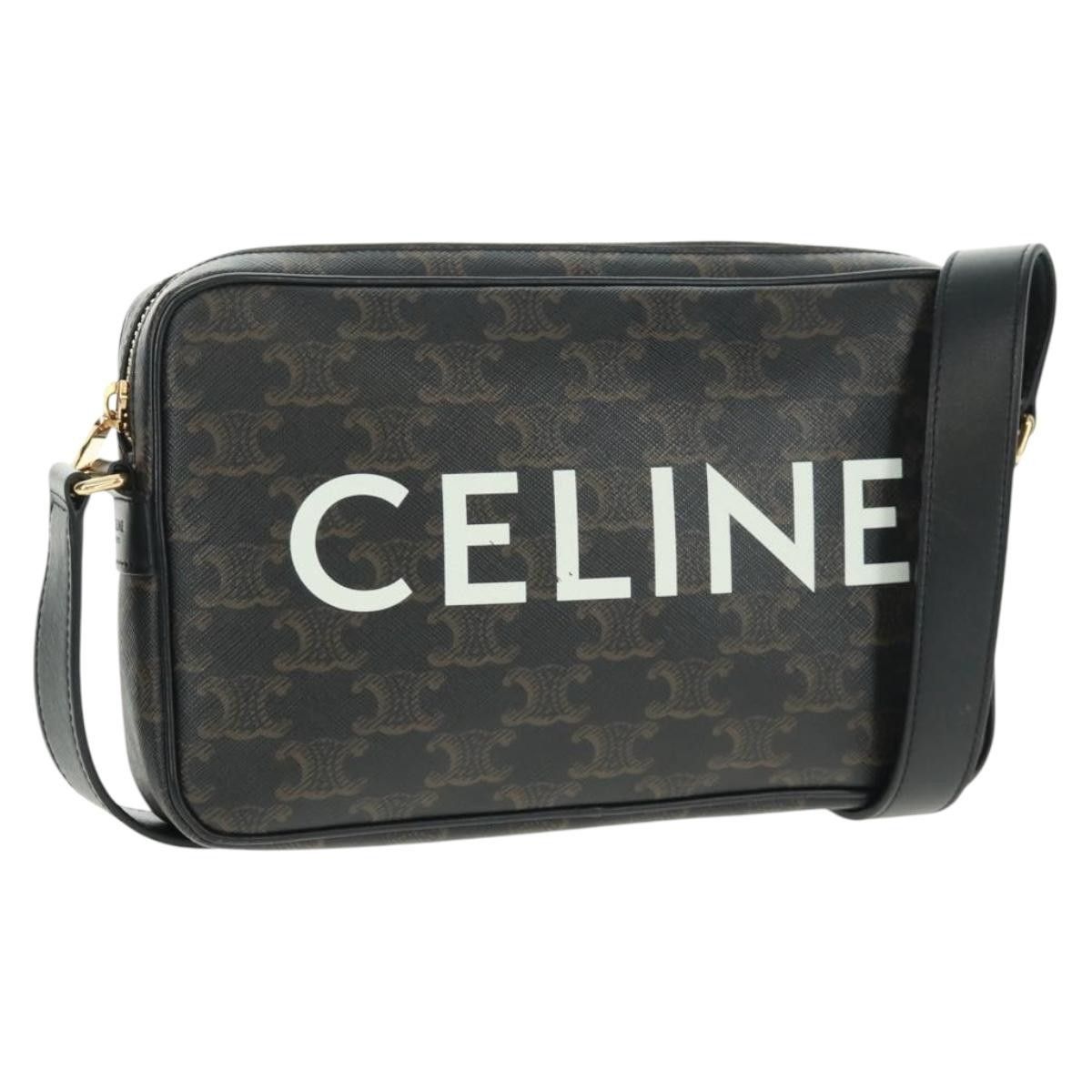 Celine Celine Logo Messenger Bag Triomphe Coated Canvas Size ONE SIZE - 17 Thumbnail