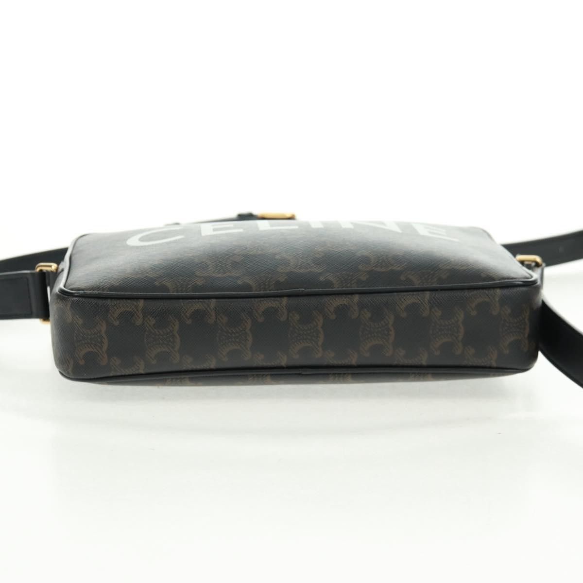 Celine Celine Logo Messenger Bag Triomphe Coated Canvas Size ONE SIZE - 21 Thumbnail
