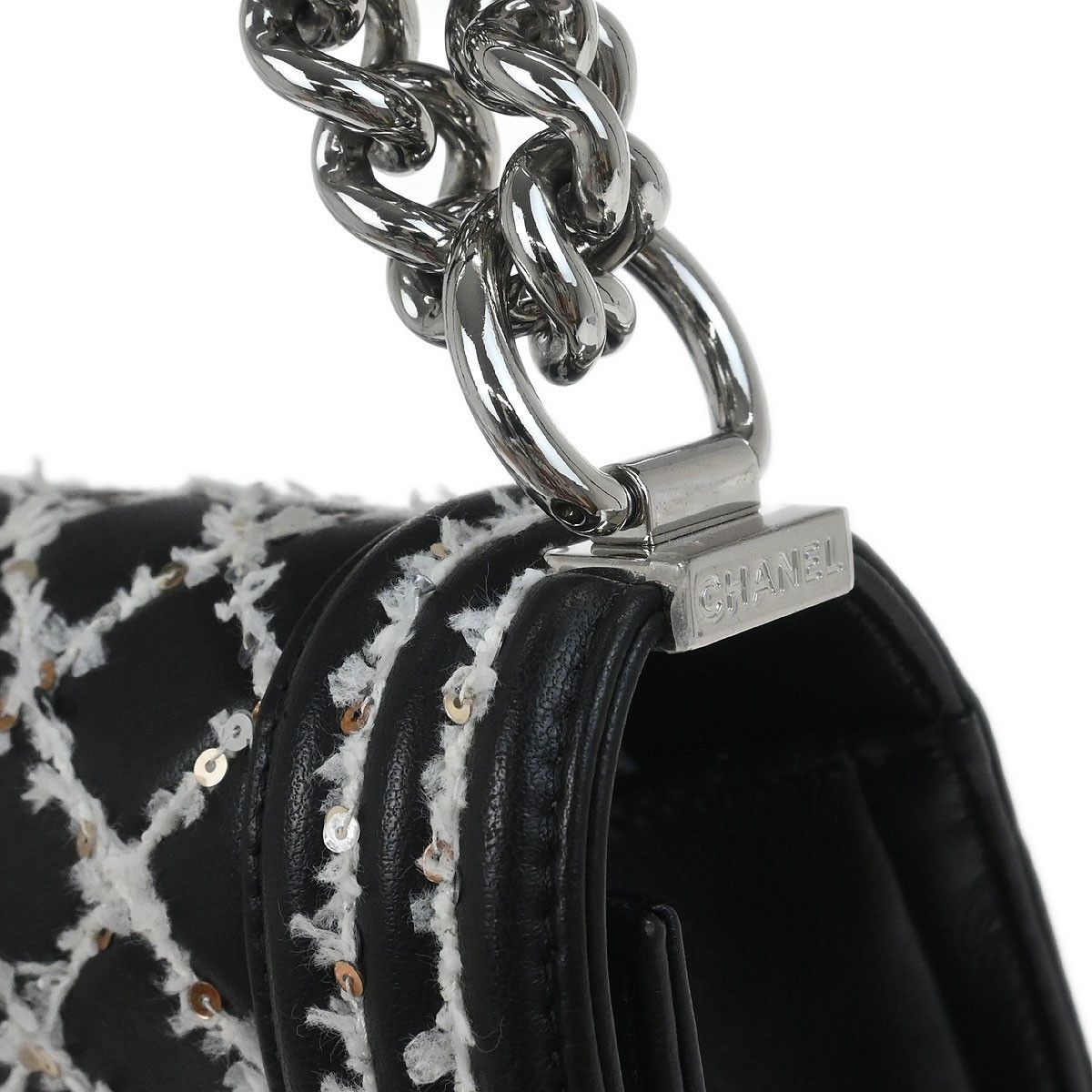 Chanel Chanel Boy Flap Sequin Quilted Calfskin Size ONE SIZE - 9 Thumbnail