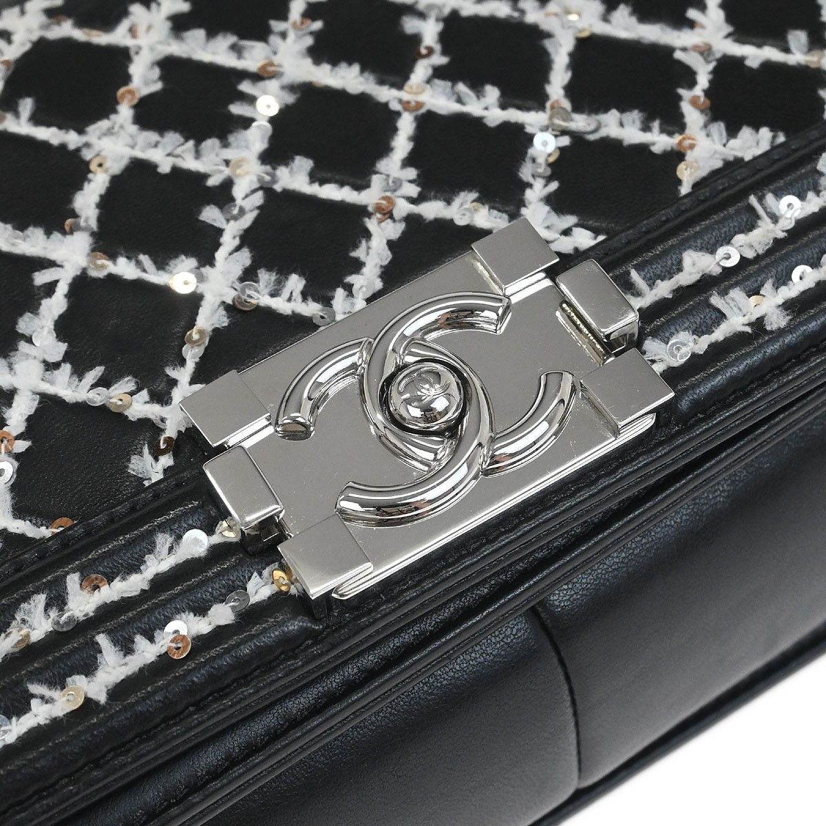 Chanel Chanel Boy Flap Sequin Quilted Calfskin Size ONE SIZE - 7 Thumbnail