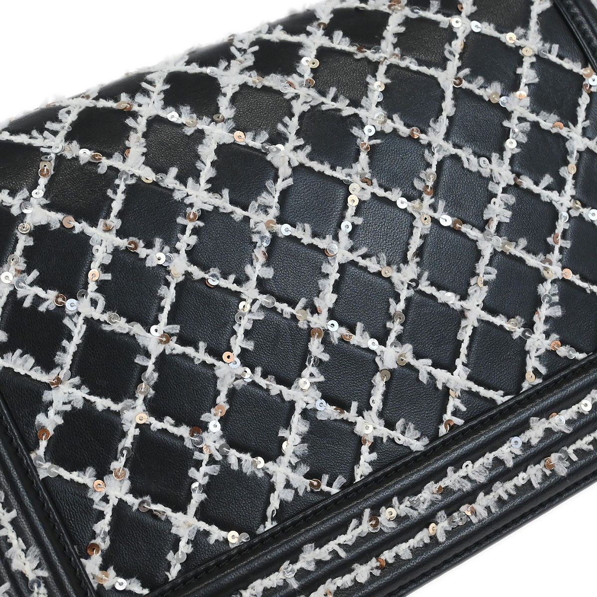 Chanel Chanel Boy Flap Sequin Quilted Calfskin Size ONE SIZE - 8 Thumbnail