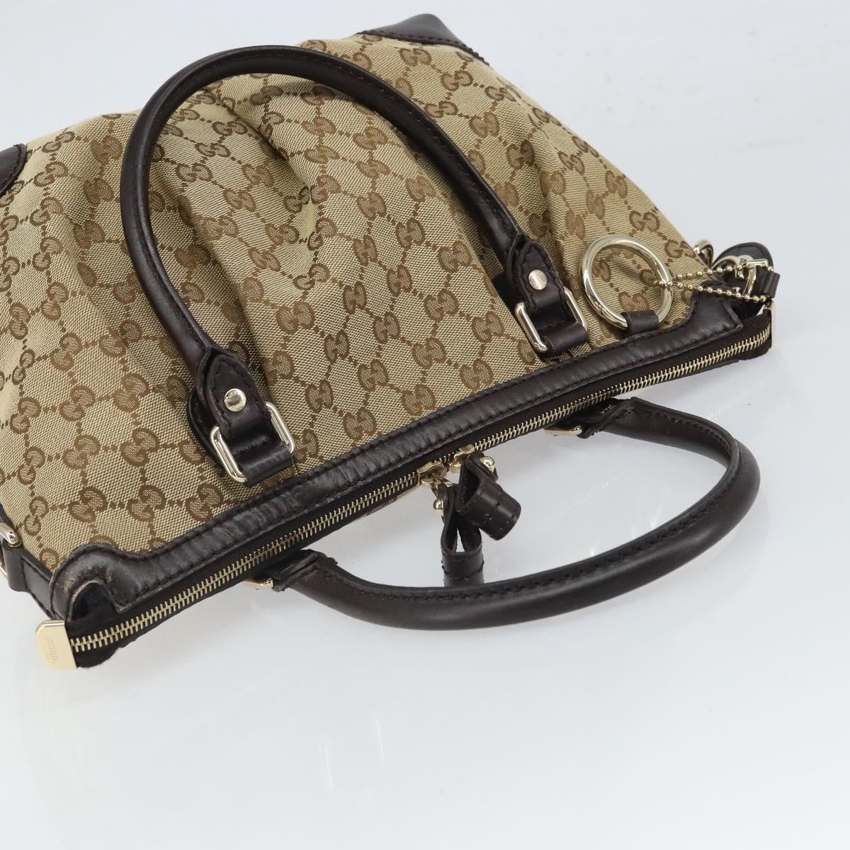 Gucci Gucci Sukey Top Handle Satchel GG Canvas with Leather Size ONE SIZE - 16 Thumbnail
