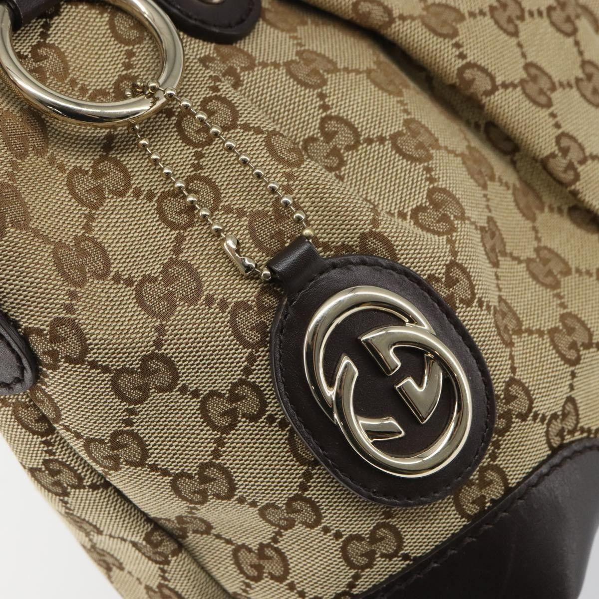 Gucci Gucci Sukey Top Handle Satchel GG Canvas with Leather Size ONE SIZE - 14 Thumbnail