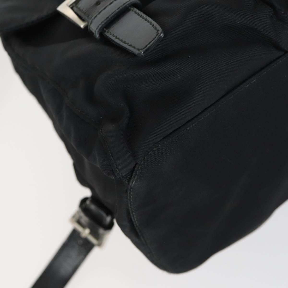 Prada Prada Vela Double Front Pocket Backpack Tessuto with Saffiano Leather Size ONE SIZE - 8 Thumbnail