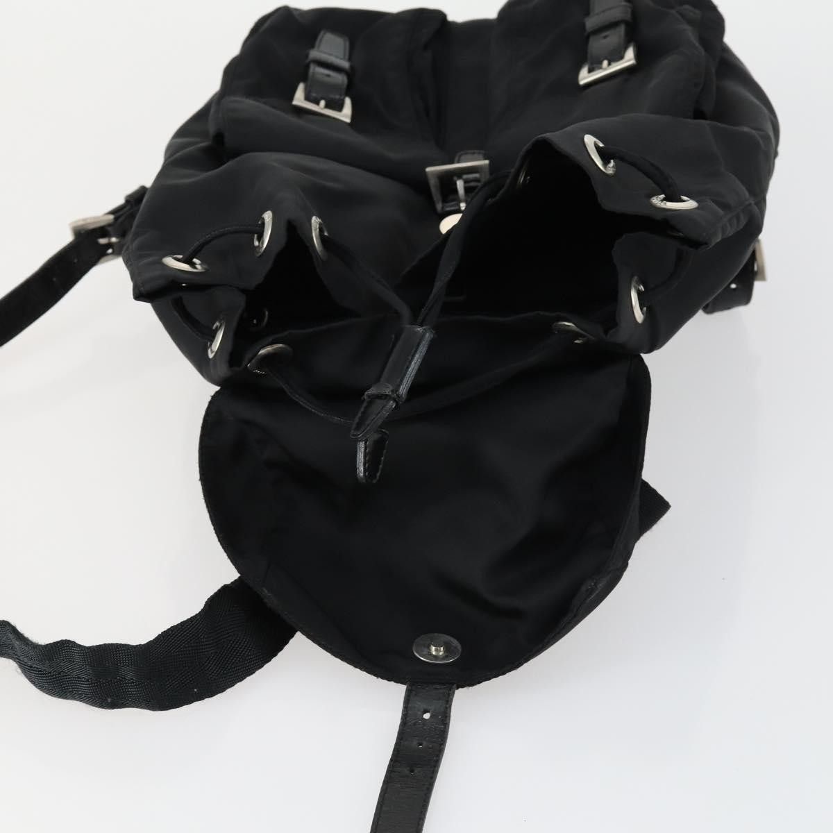 Prada Prada Vela Double Front Pocket Backpack Tessuto with Saffiano Leather Size ONE SIZE - 21 Thumbnail
