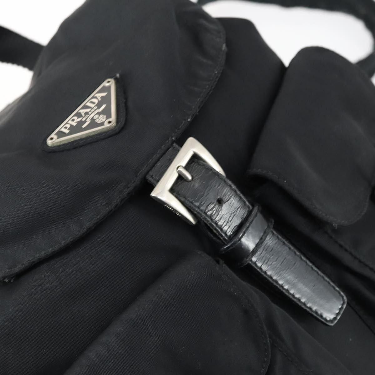 Prada Prada Vela Double Front Pocket Backpack Tessuto with Saffiano Leather Size ONE SIZE - 13 Thumbnail