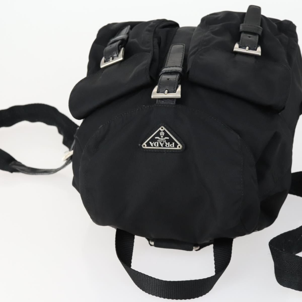 Prada Prada Vela Double Front Pocket Backpack Tessuto with Saffiano Leather Size ONE SIZE - 7 Thumbnail