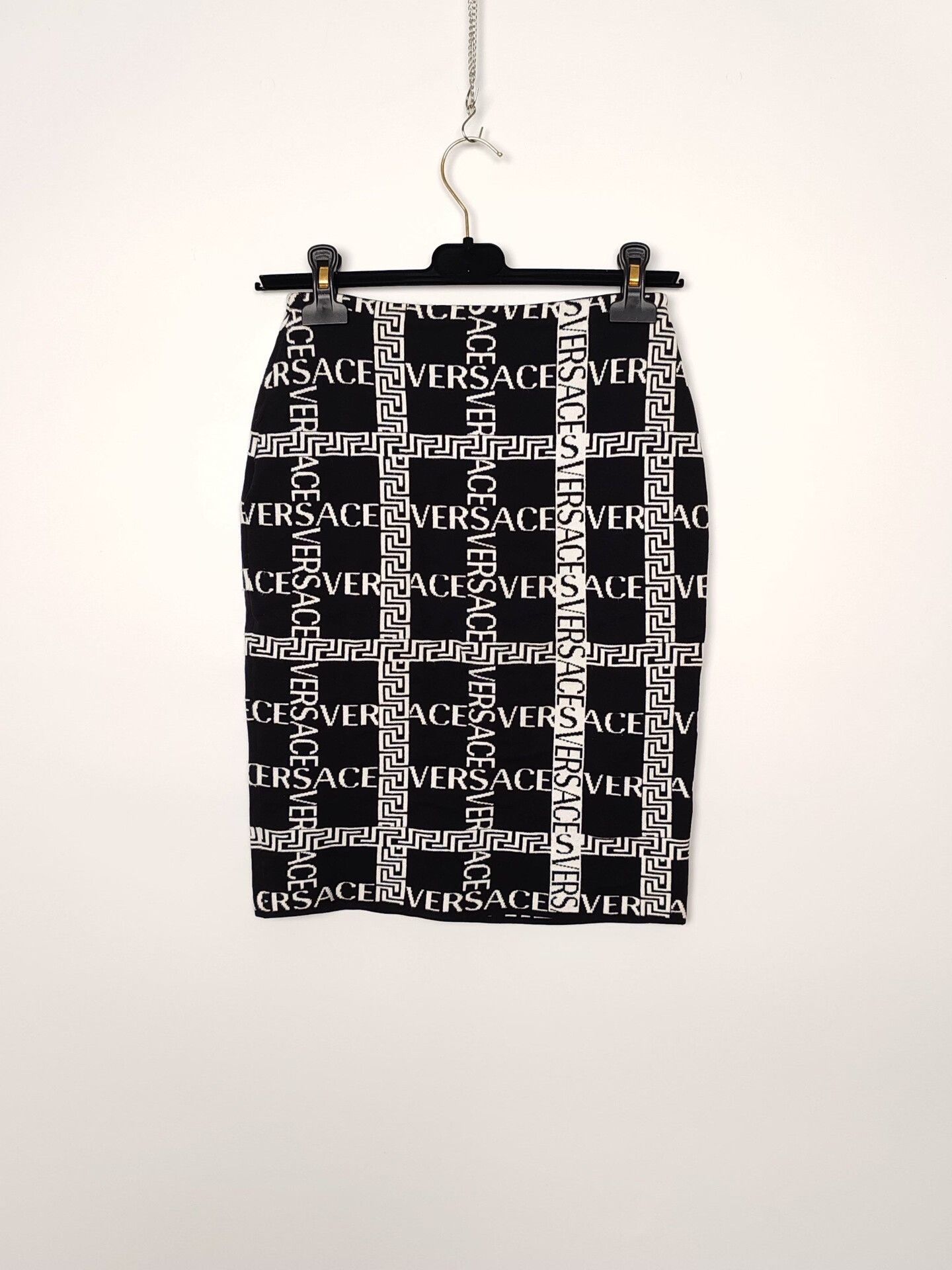 Versace Versace Logo Jacquard Mini Skirt Size 38 Size 26" / US 2 / IT 38 - 3 Thumbnail