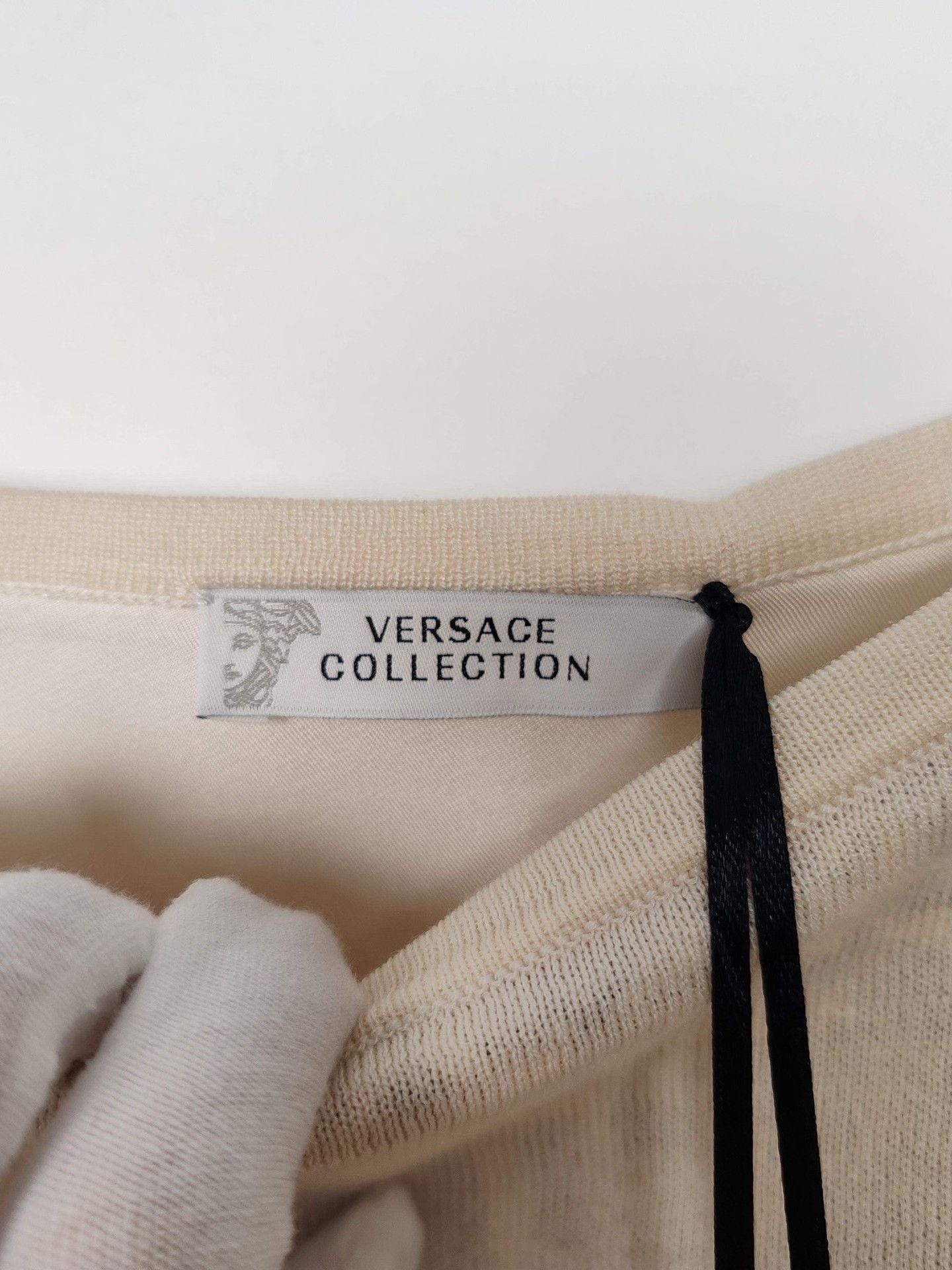 Versace Versace Collection Silk Blend Printed Knit Sweater Size 40 Size S / US 4 / IT 40 - 4 Thumbnail