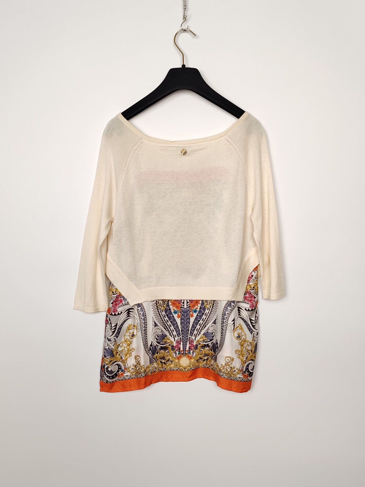 Versace Versace Collection Silk Blend Printed Knit Sweater Size 40 Size S / US 4 / IT 40 - 3 Thumbnail