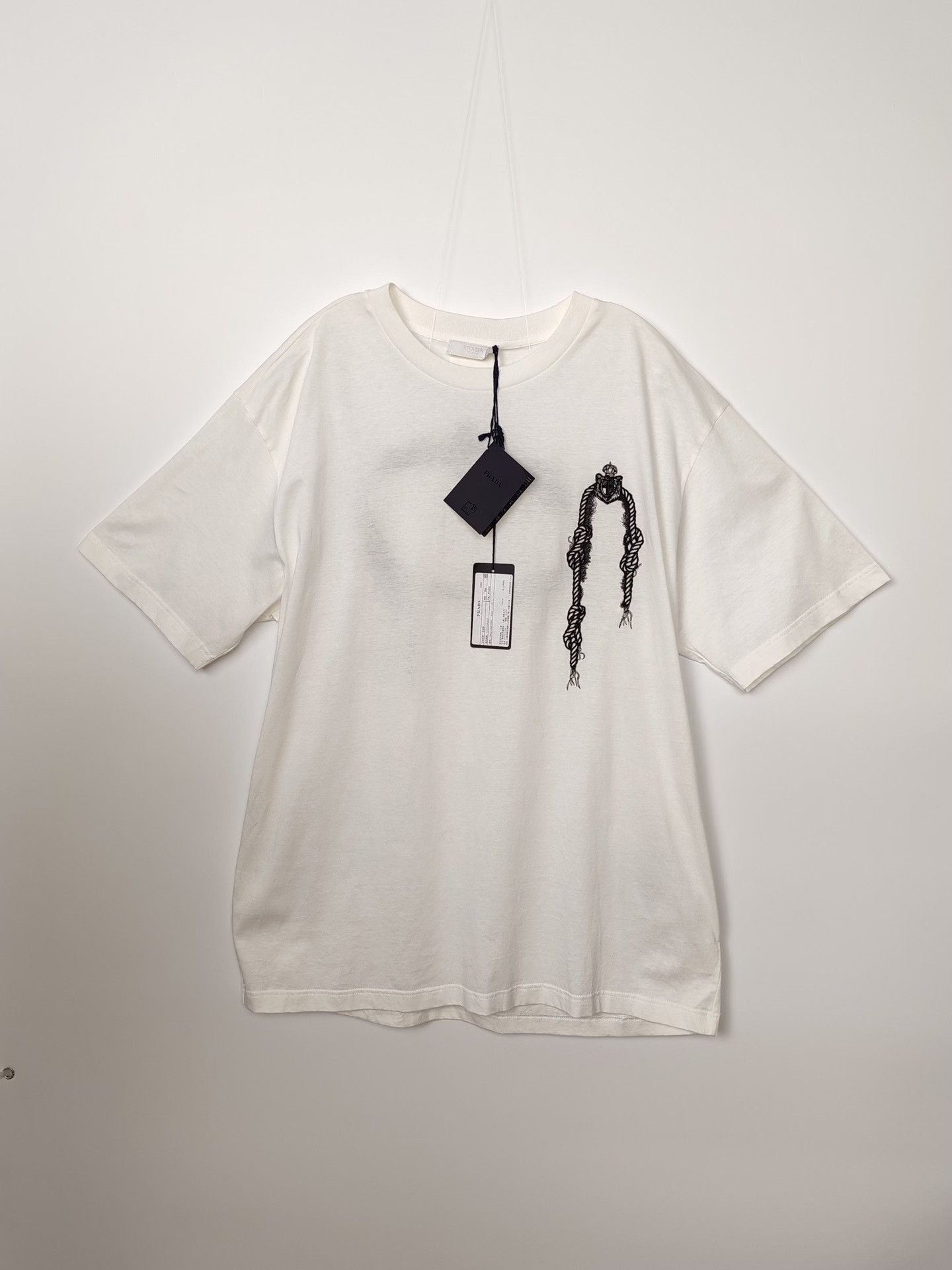 Prada Prada Rope Print T-Shirt XXL Size US XXL / EU 58 / 5 - 2 Thumbnail