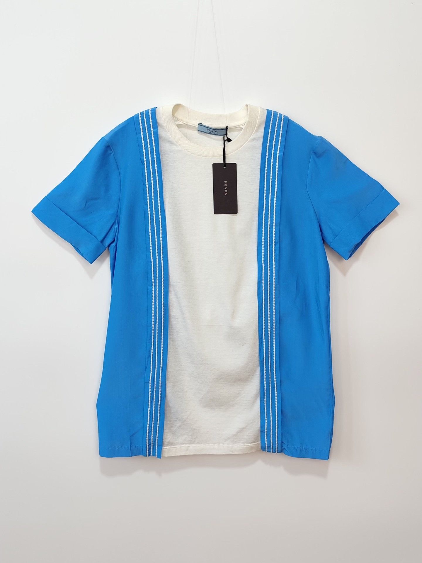 Prada Prada Striped Short Sleeve T-Shirt Size XS Size XS / US 0-2 / IT 36-38 - 2 Thumbnail