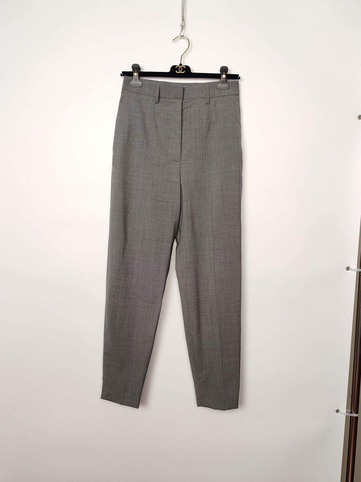 Prada Prada Grey Wool Trousers Size 40 Size 27" / US 4 / IT 40 - 2 Thumbnail