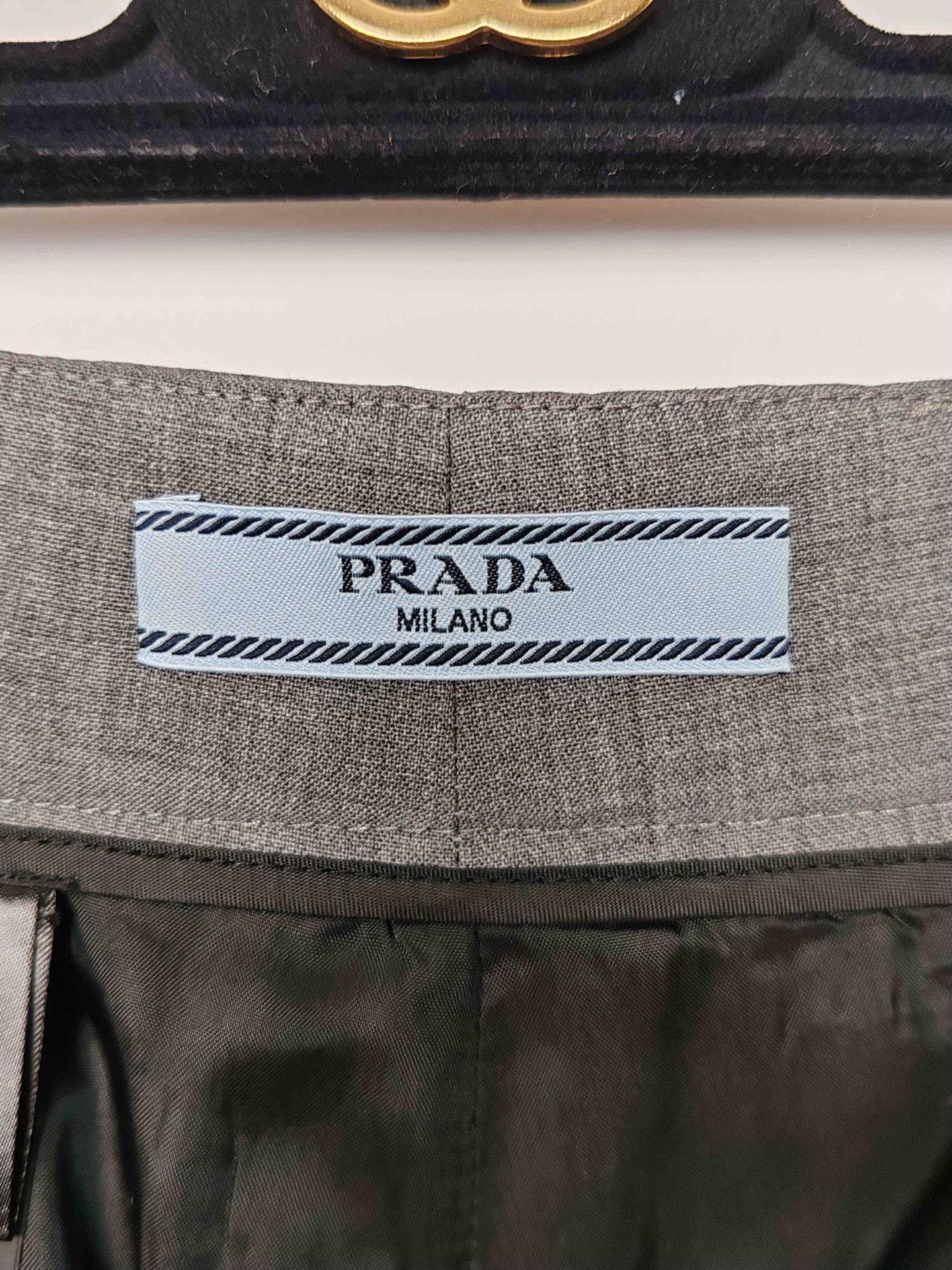 Prada Prada Grey Wool Trousers Size 40 Size 27" / US 4 / IT 40 - 4 Thumbnail