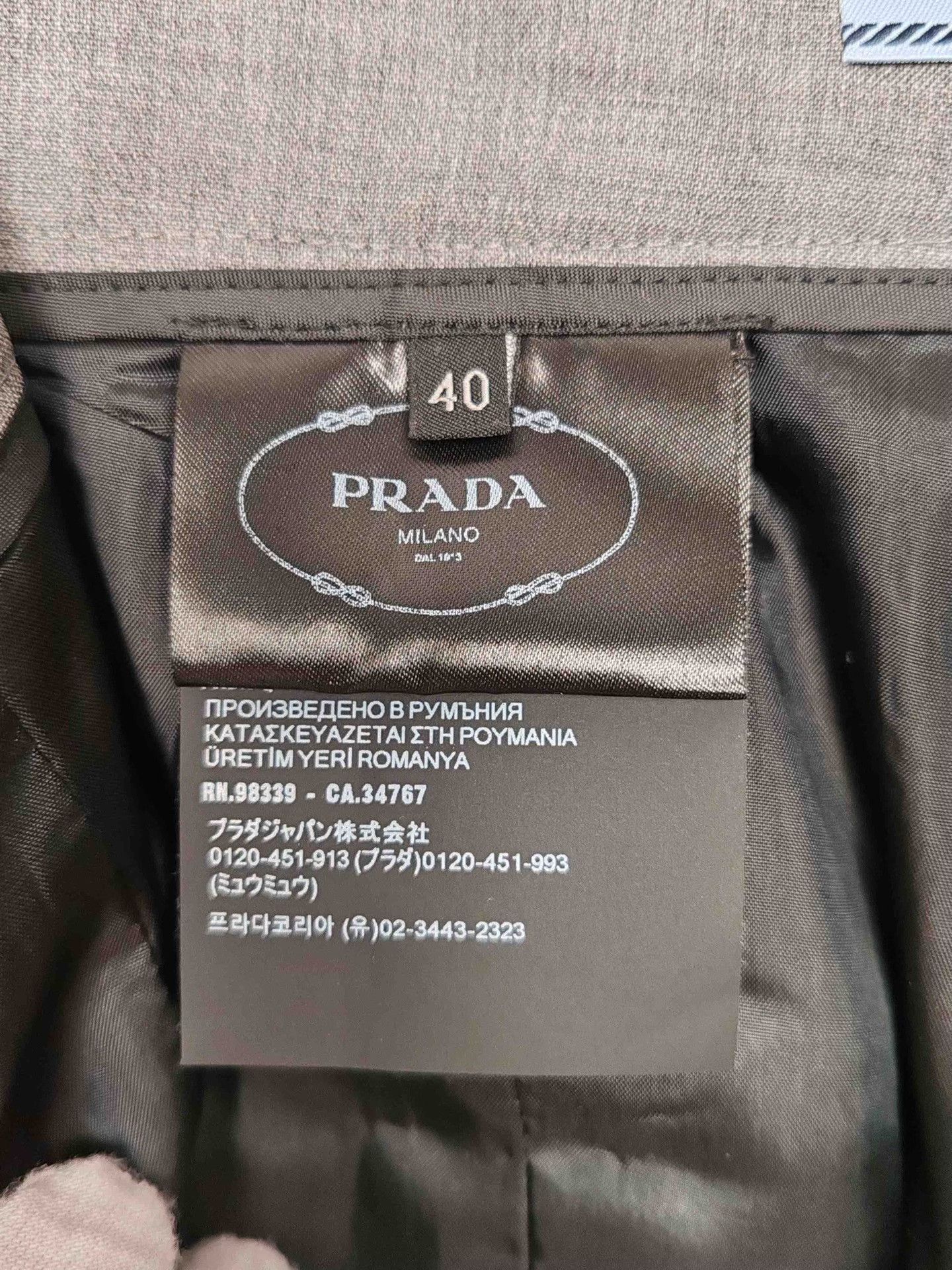 Prada Prada Grey Wool Trousers Size 40 Size 27" / US 4 / IT 40 - 5 Thumbnail