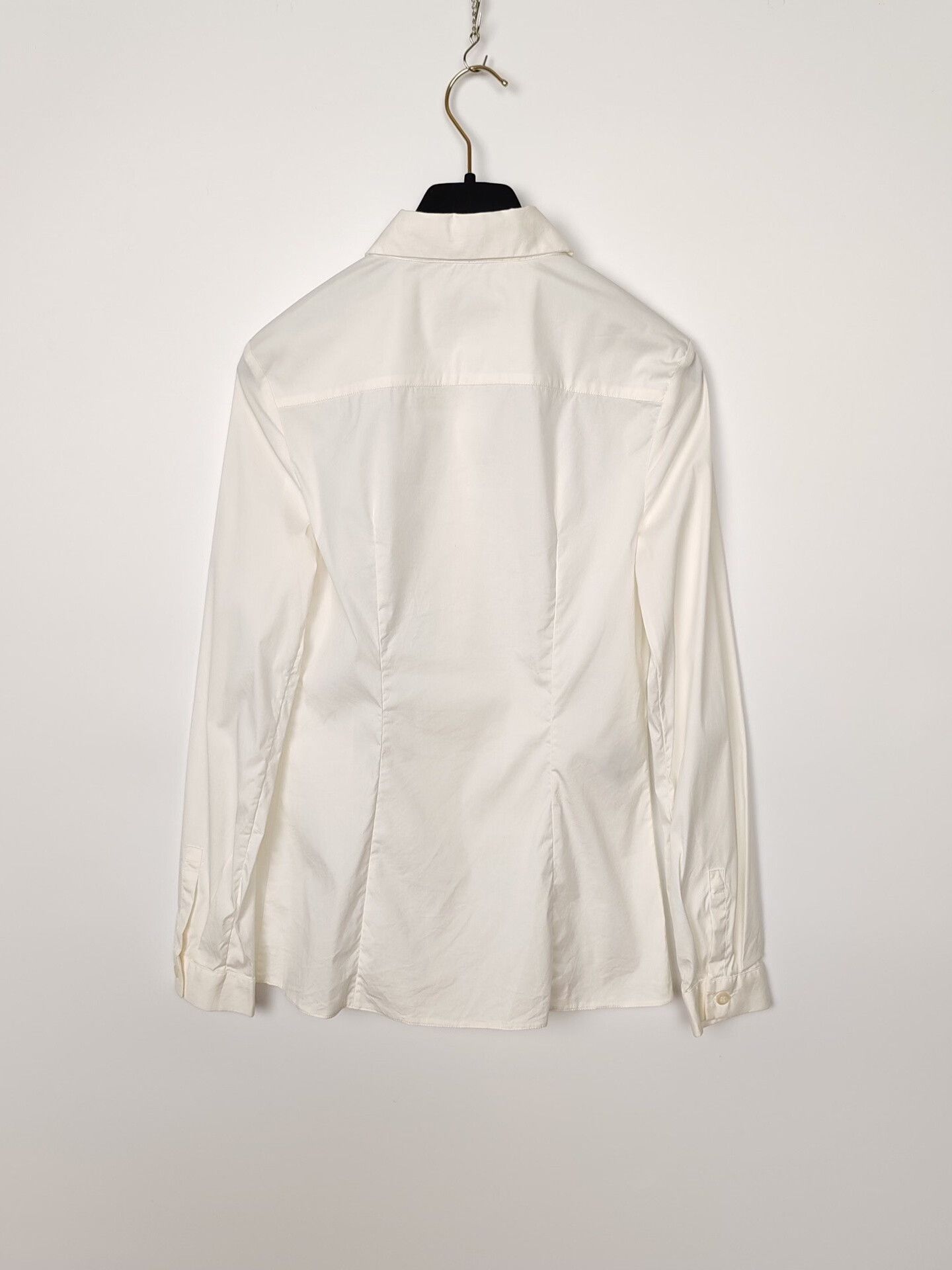 Prada Prada White Cotton Button Up Shirt Size 38 Size XS / US 0-2 / IT 36-38 - 3 Thumbnail