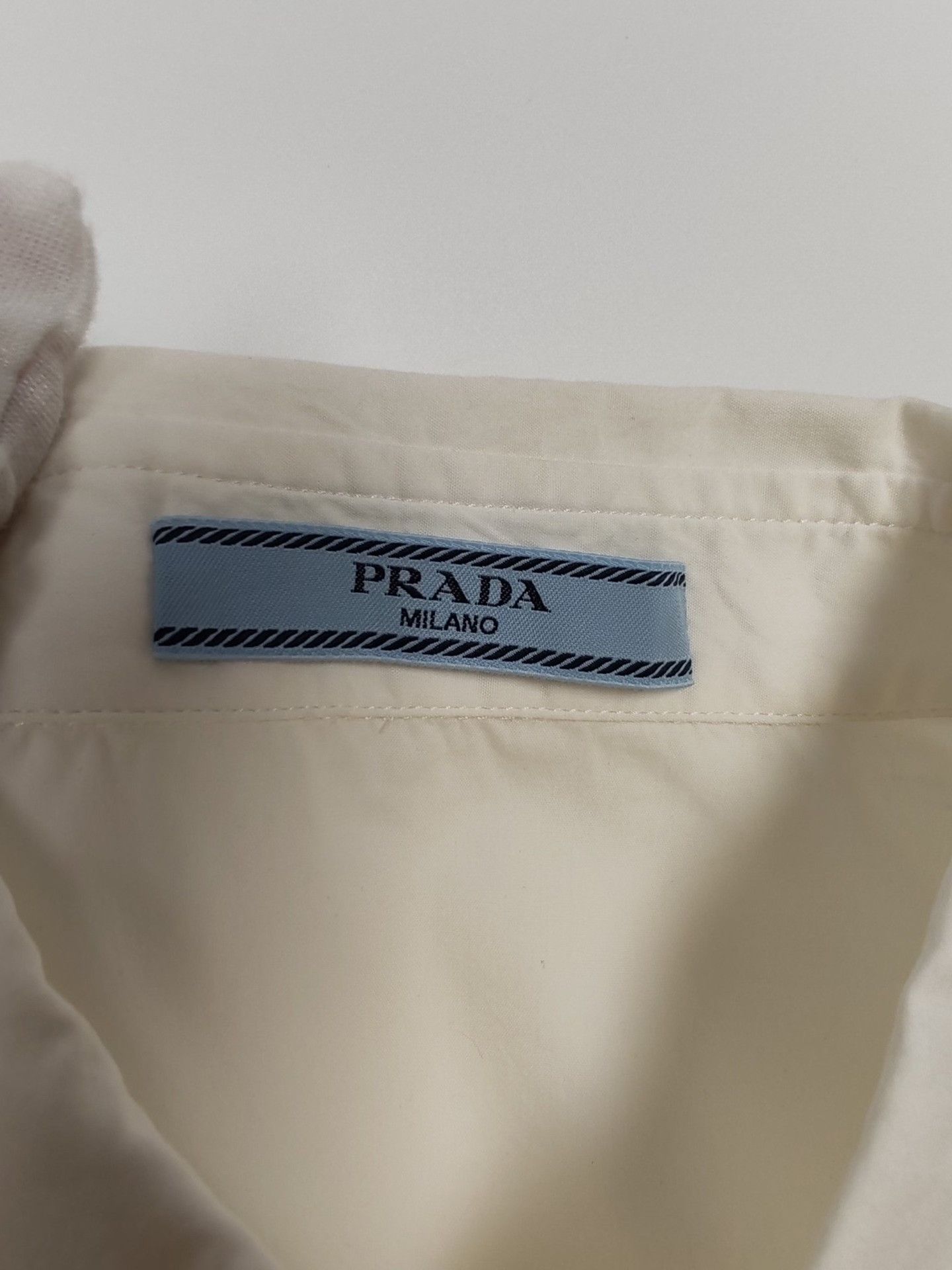 Prada Prada White Cotton Button Up Shirt Size 38 Size XS / US 0-2 / IT 36-38 - 4 Thumbnail